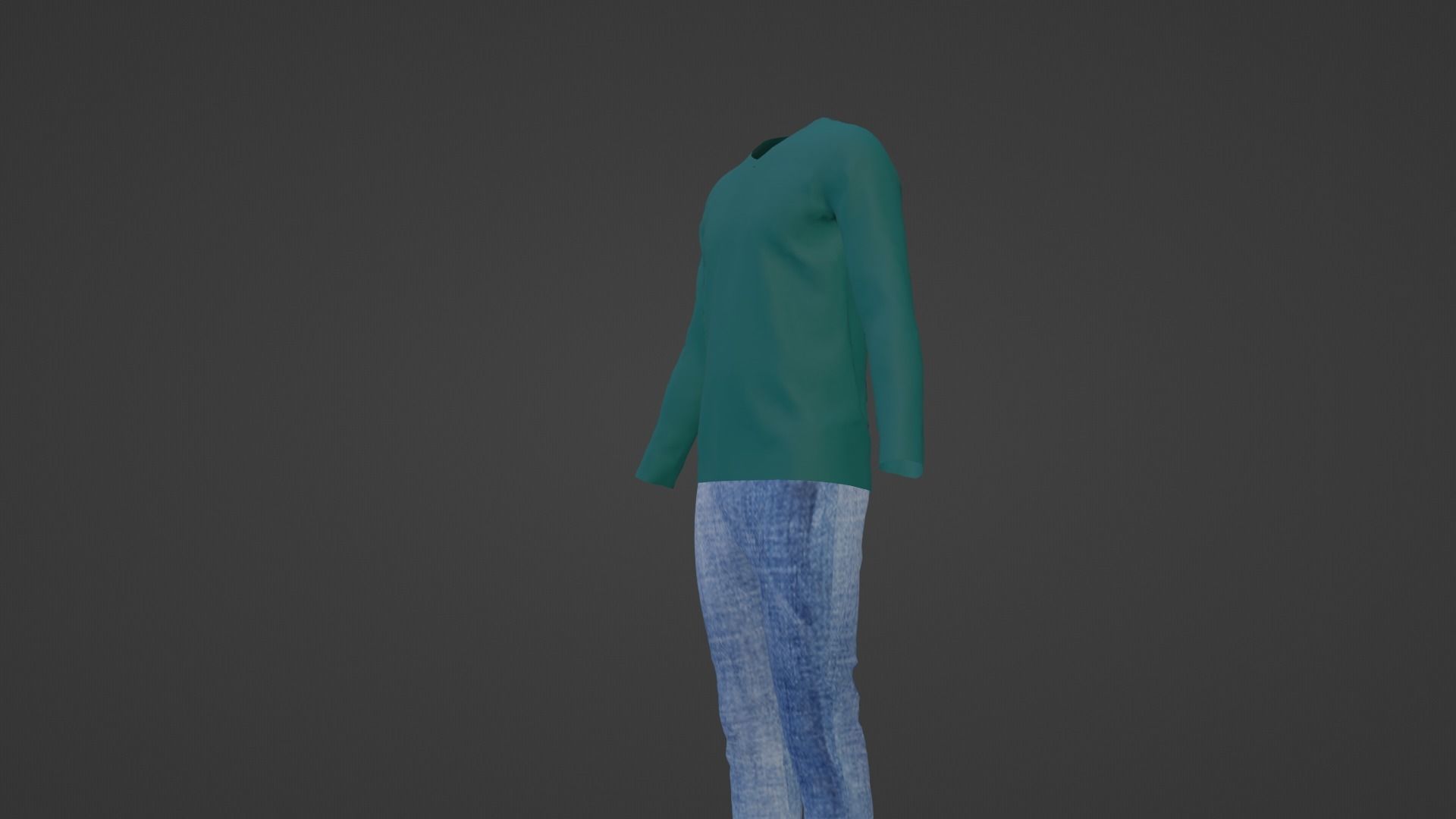 Man Outfit Low-poly 3D model_6