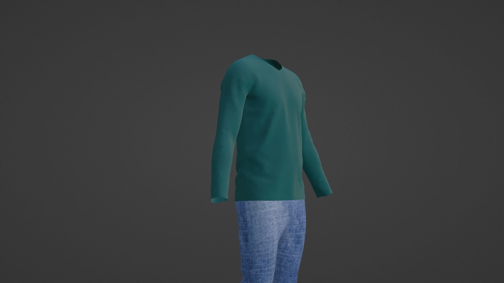 Man Outfit Low-poly 3D model_7