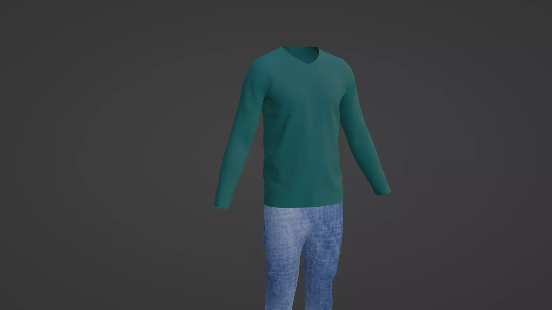 Man Outfit Low-poly 3D model_0