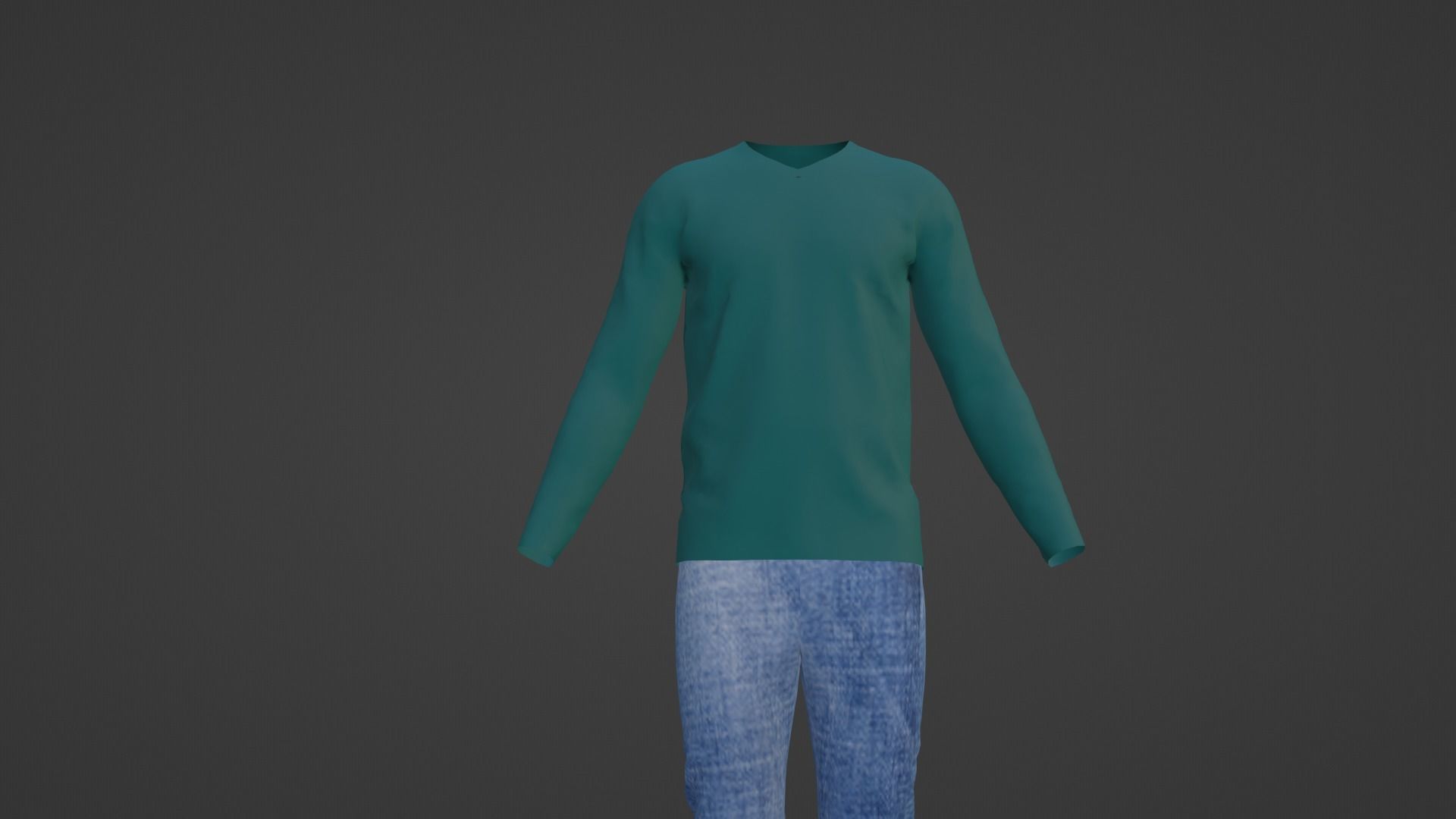 Man Outfit Low-poly 3D model_8