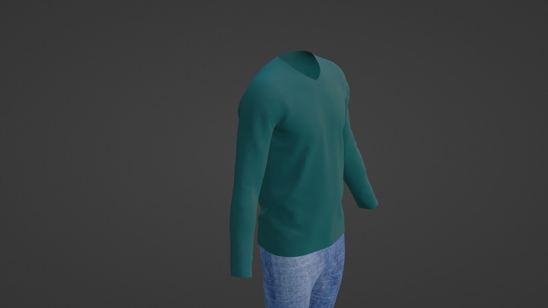 Man Outfit Low-poly 3D model_3