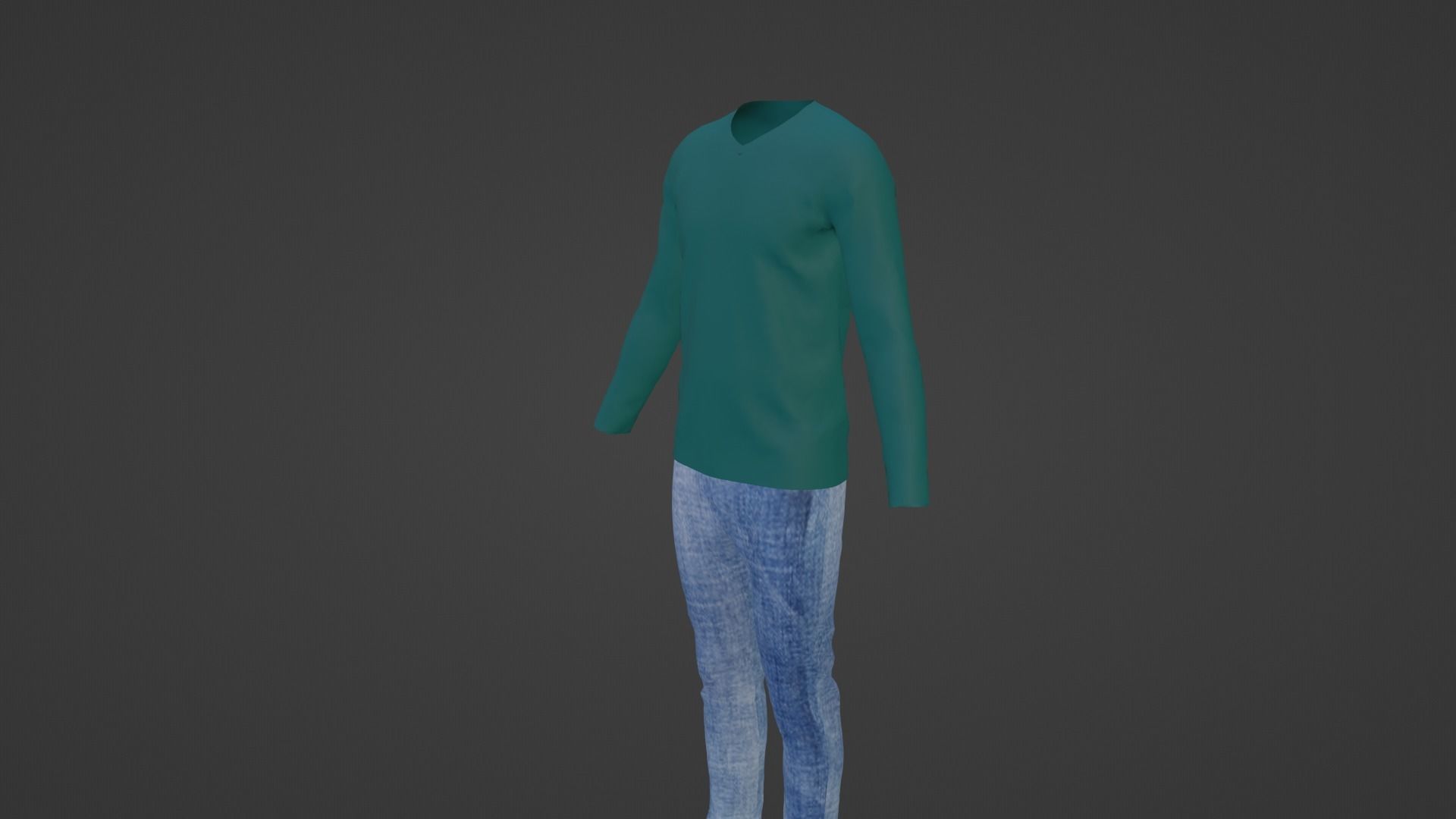Man Outfit Low-poly 3D model_2