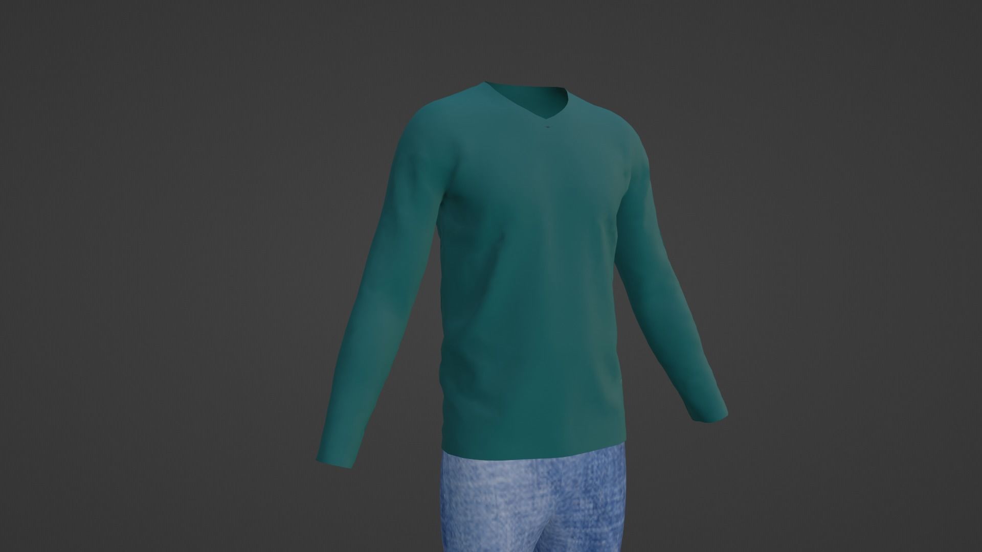 Man Outfit Low-poly 3D model_9