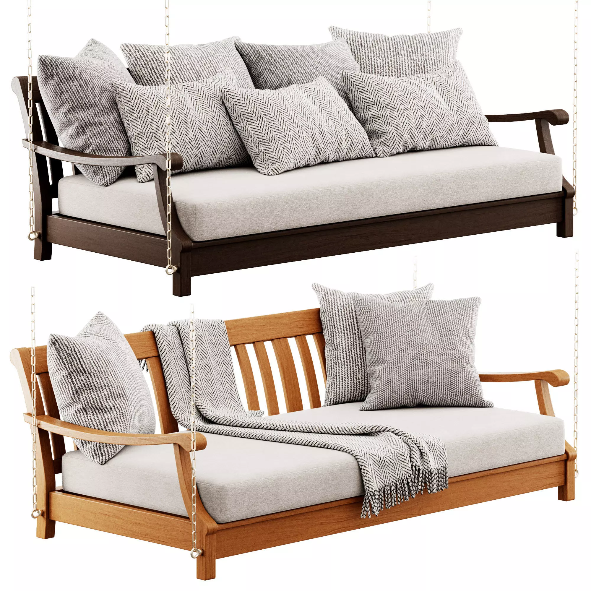 Wrenn Porch Wood Swing by Birch Lane 3D model