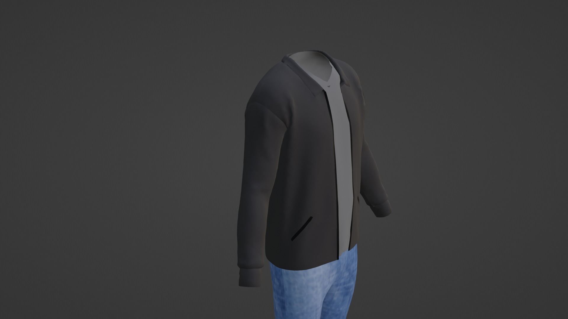 Man Outfit Low-poly 3D model_3