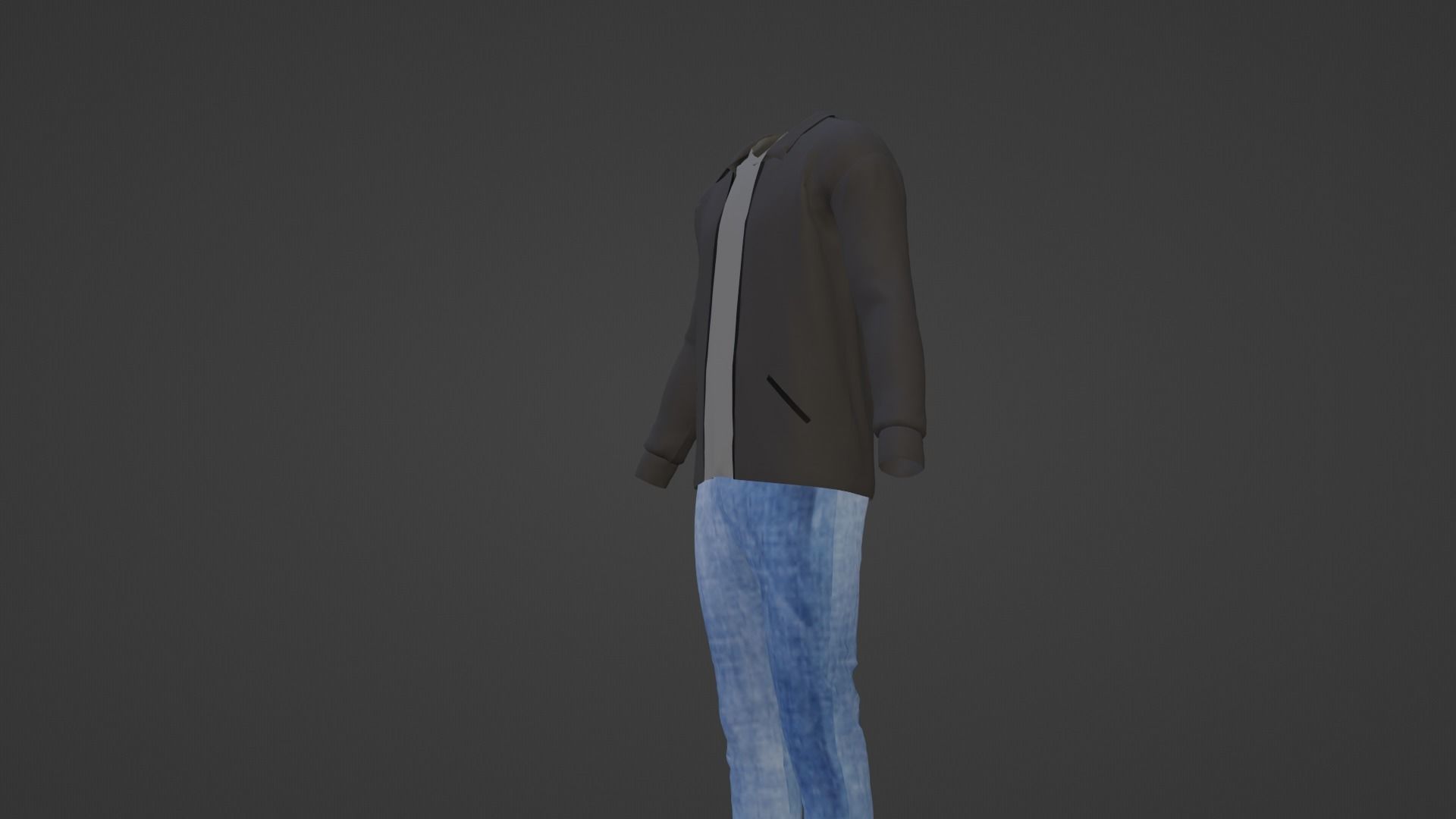 Man Outfit Low-poly 3D model_6