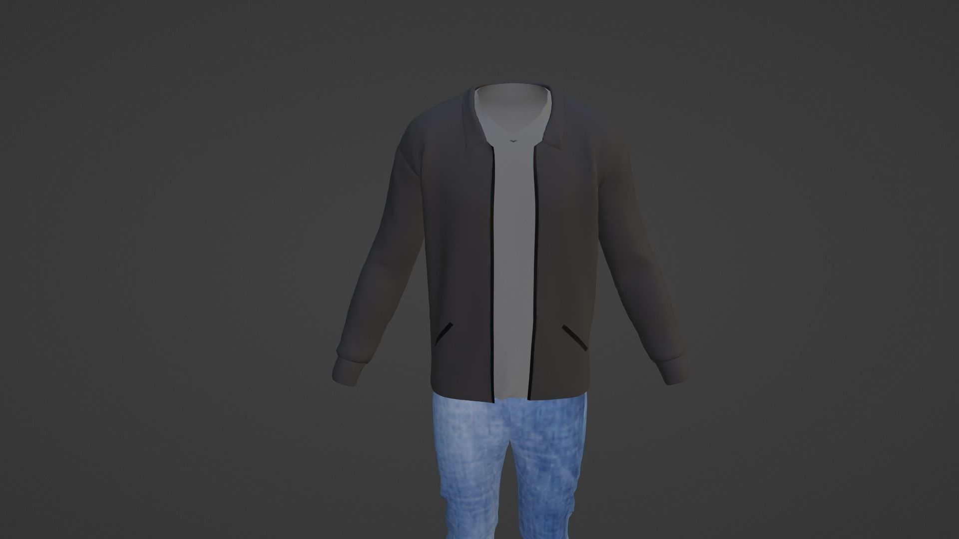 Man Outfit Low-poly 3D model_4