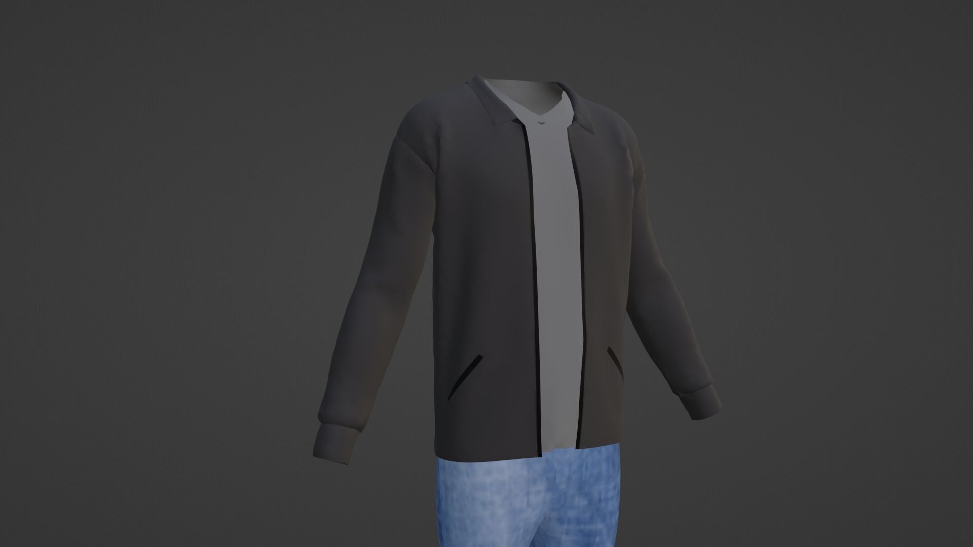 Man Outfit Low-poly 3D model_9