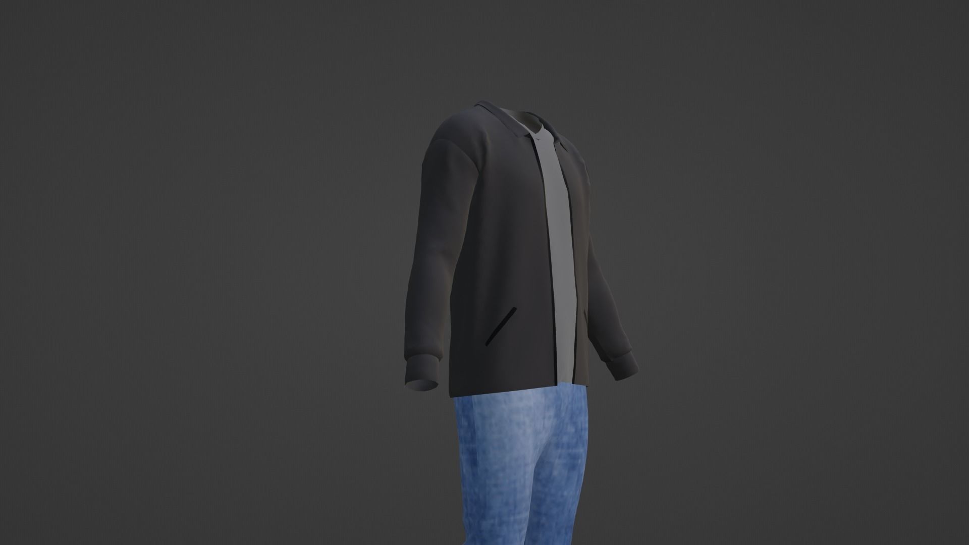 Man Outfit Low-poly 3D model_7