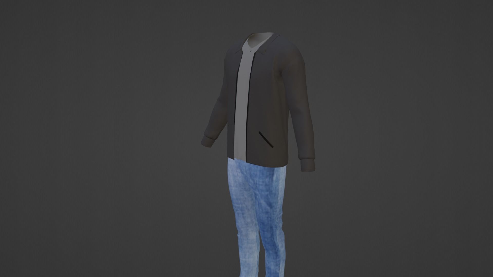 Man Outfit Low-poly 3D model_2