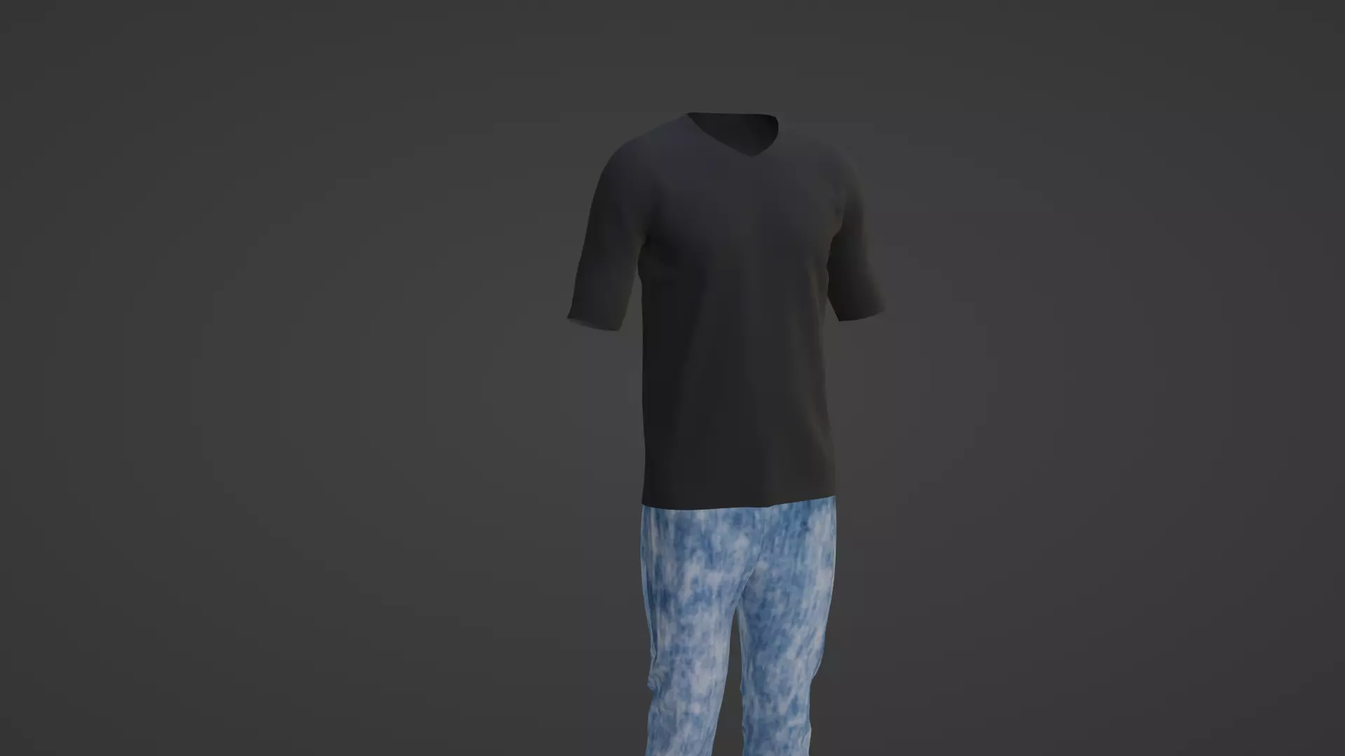 Man Outfit Low-poly 3D model_0