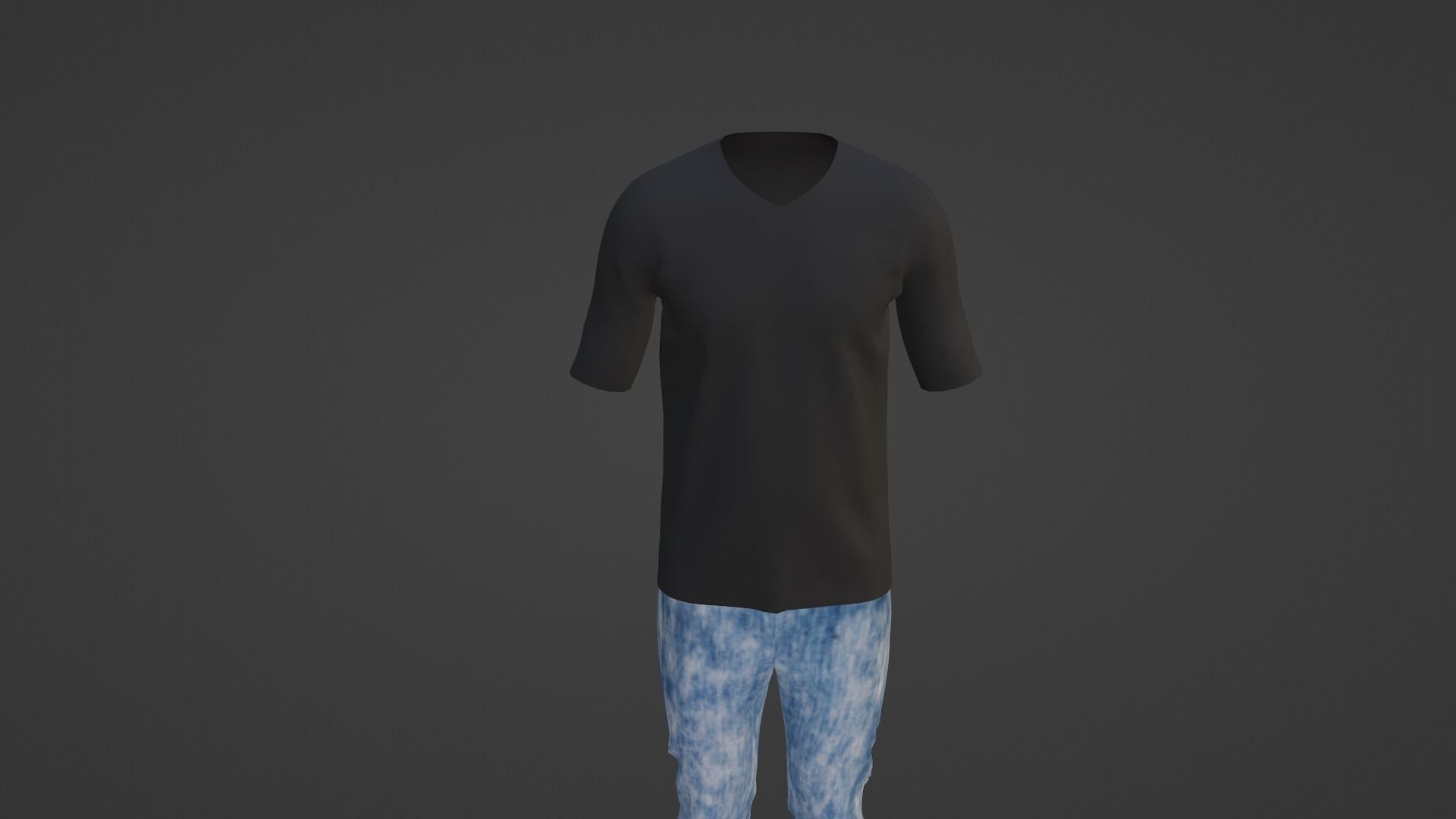 Man Outfit Low-poly 3D model_4