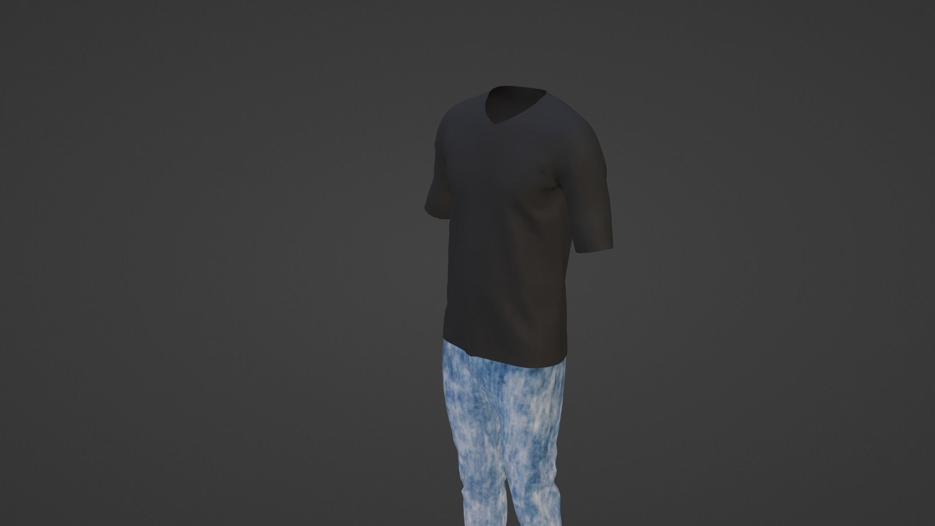 Man Outfit Low-poly 3D model_5