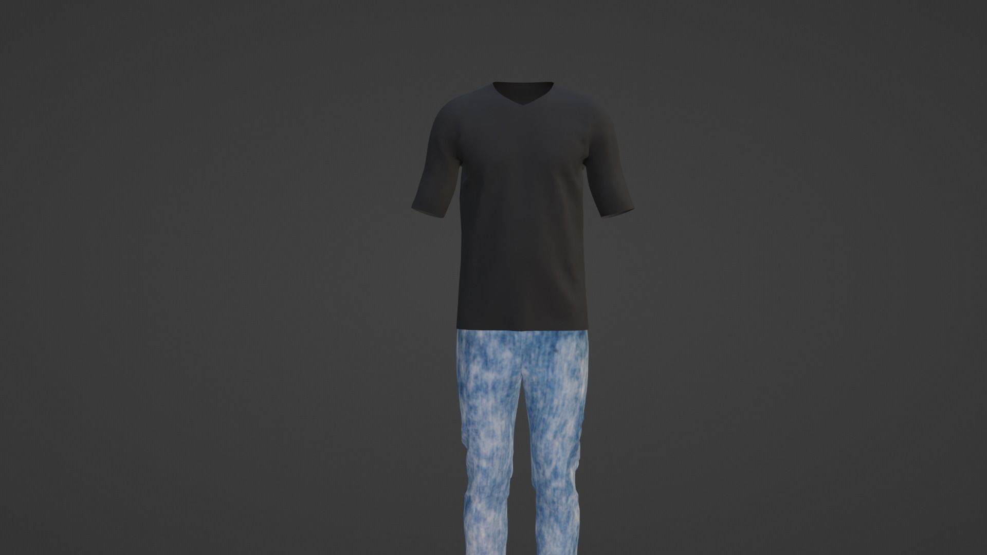 Man Outfit Low-poly 3D model_1