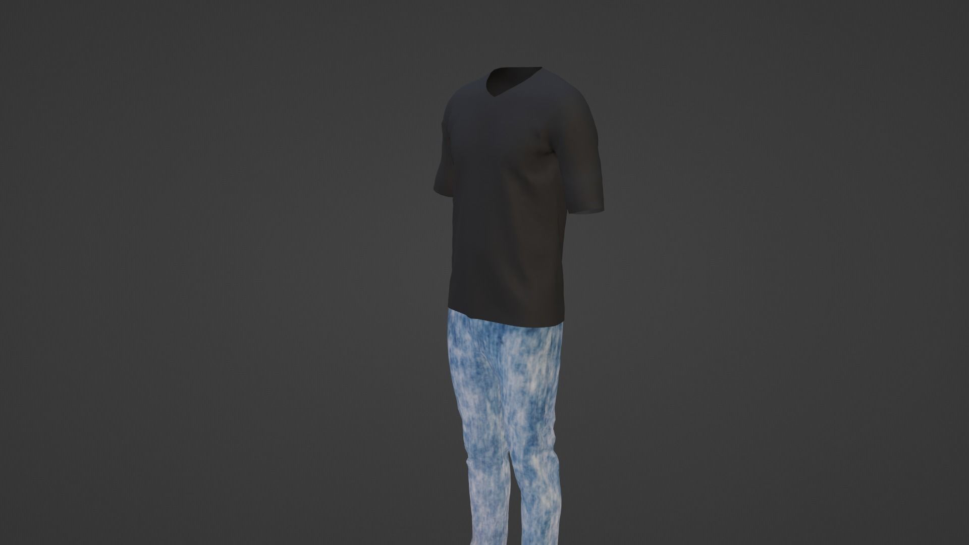 Man Outfit Low-poly 3D model_2