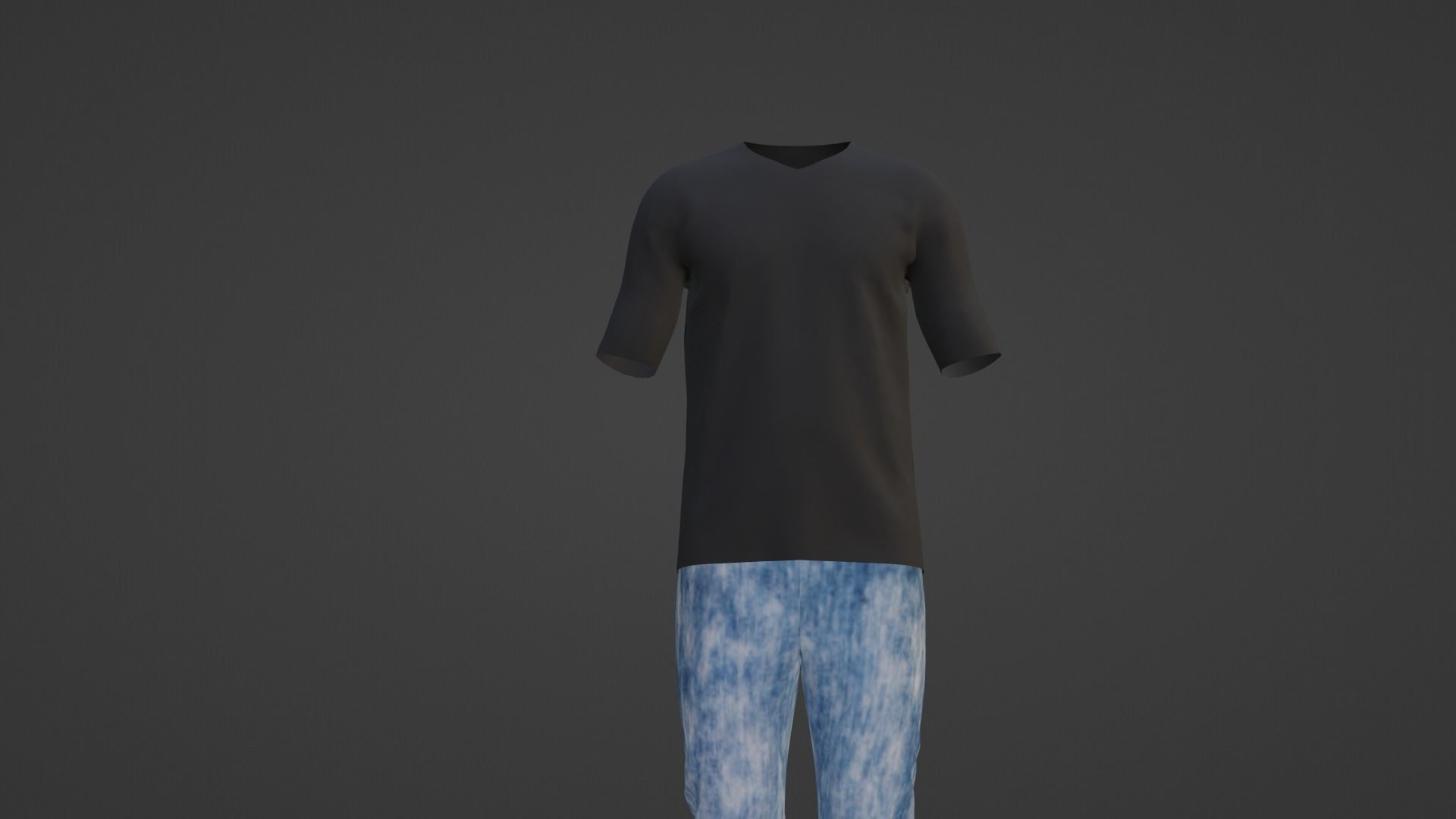 Man Outfit Low-poly 3D model_8