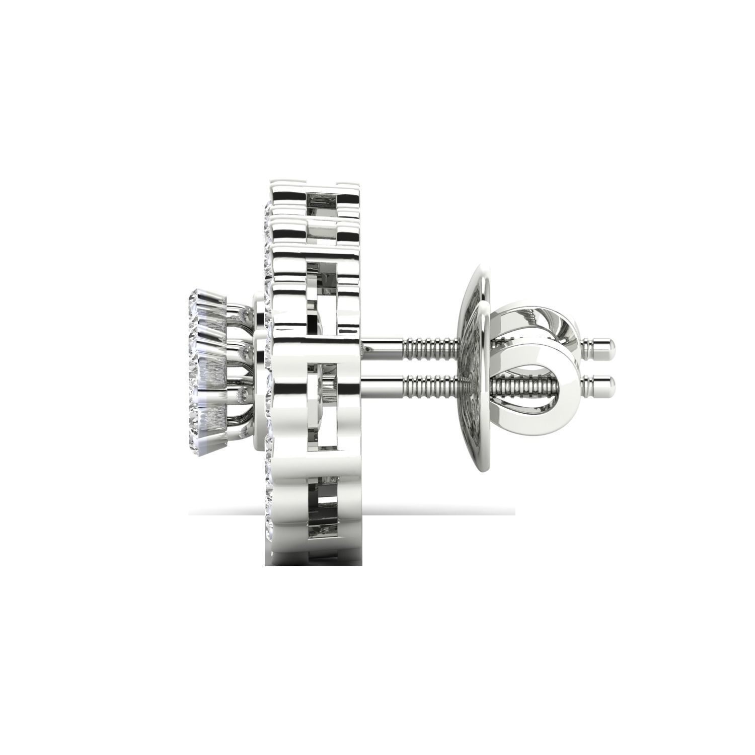 Women Stud Earrings STL JCD OBJ FBX Renders Details 3D print model_14