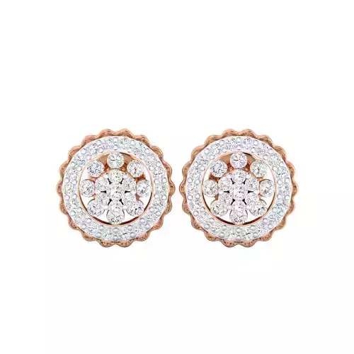 Women Stud Earrings STL JCD OBJ FBX Renders Details 3D print model