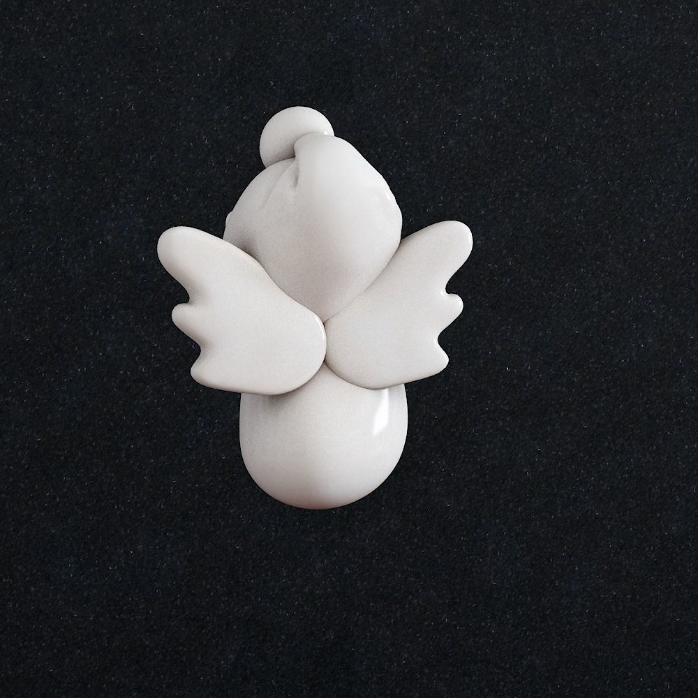 Snowman Pendant 3D print model_2