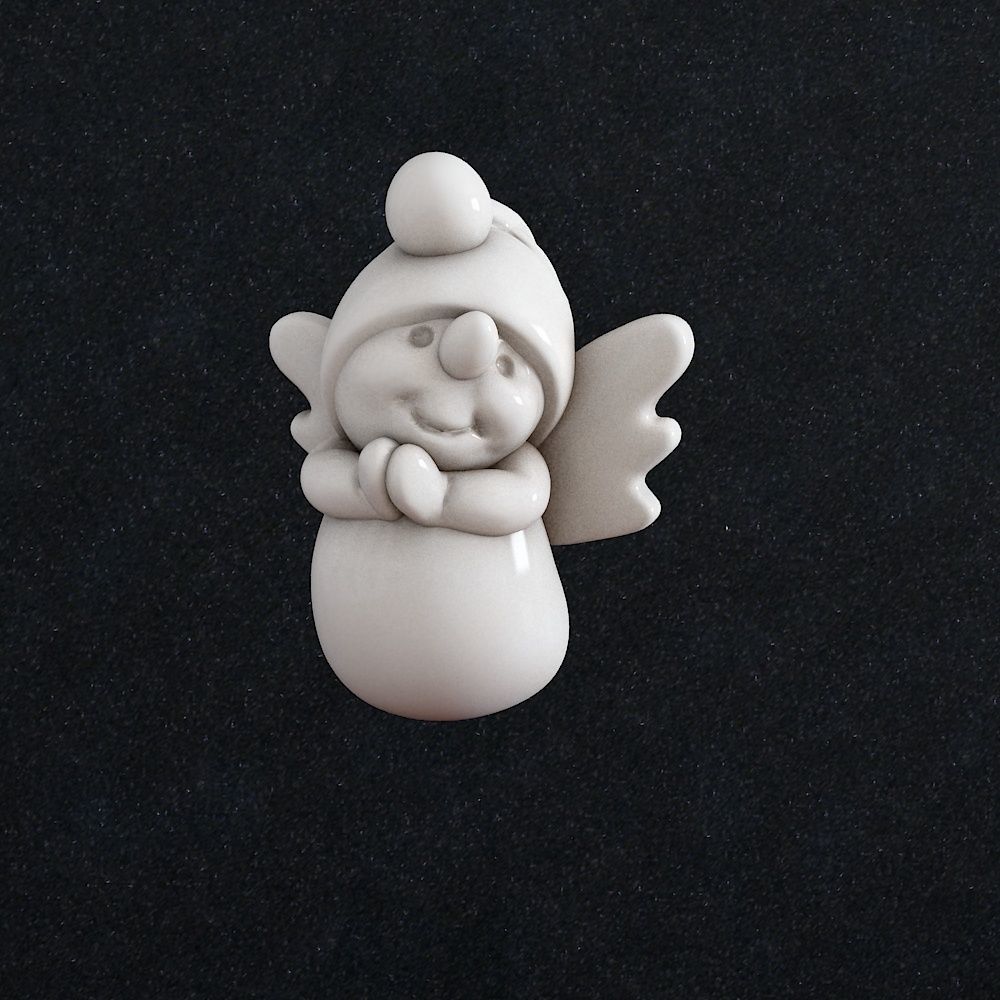 Snowman Pendant 3D print model_1
