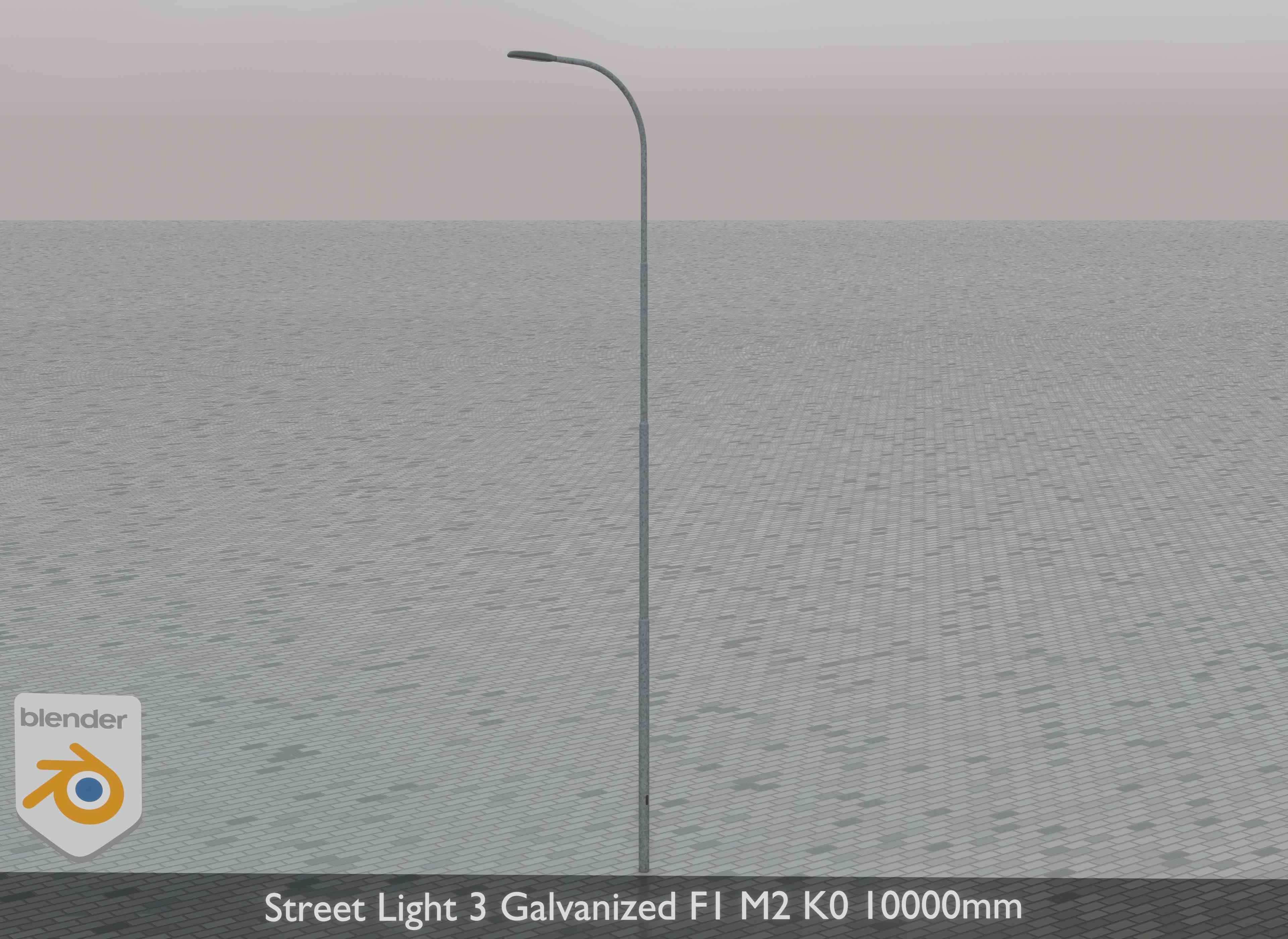 Street Light 3 Galvanized F1 M2 K0 10000 mm Low-poly 3D model_35