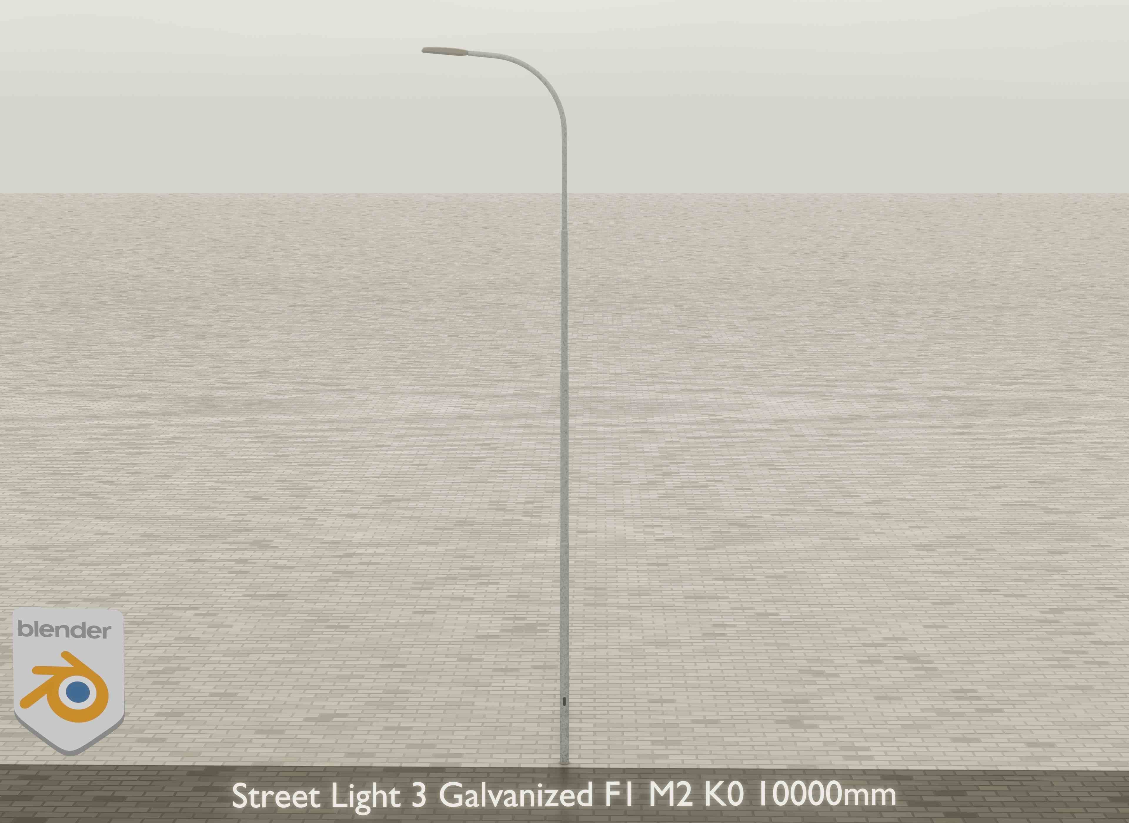 Street Light 3 Galvanized F1 M2 K0 10000 mm Low-poly 3D model_19