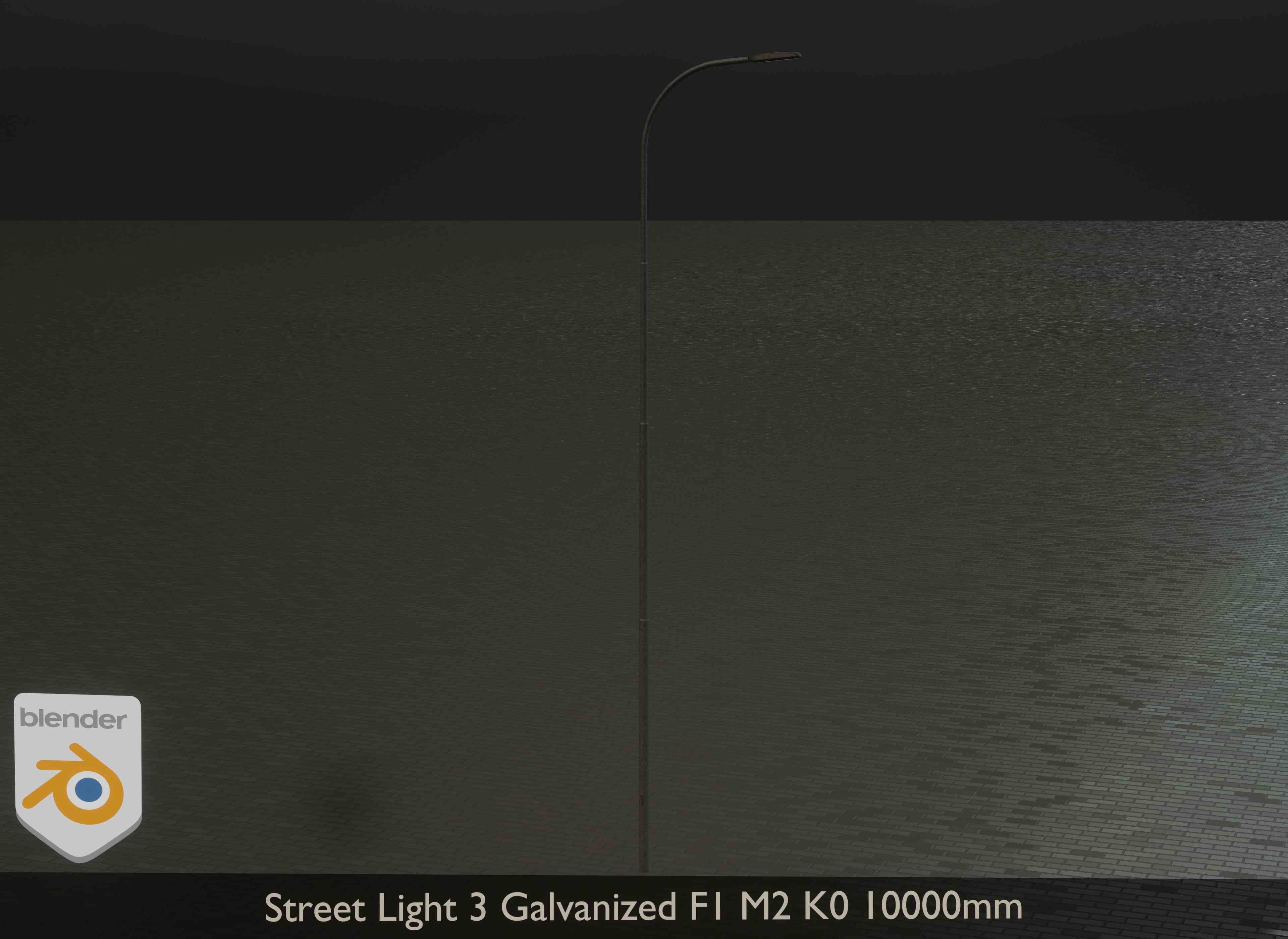 Street Light 3 Galvanized F1 M2 K0 10000 mm Low-poly 3D model_11