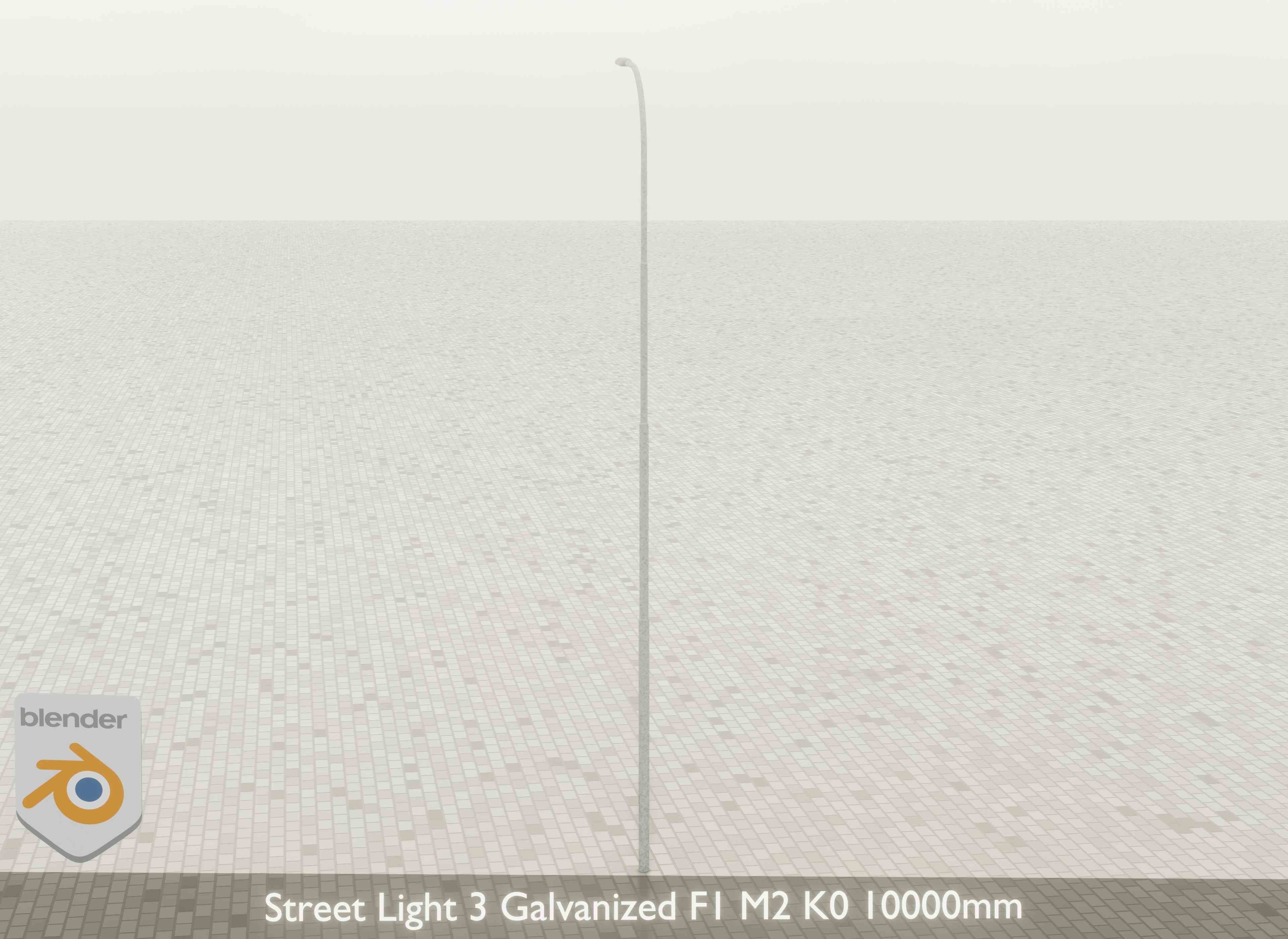 Street Light 3 Galvanized F1 M2 K0 10000 mm Low-poly 3D model_23