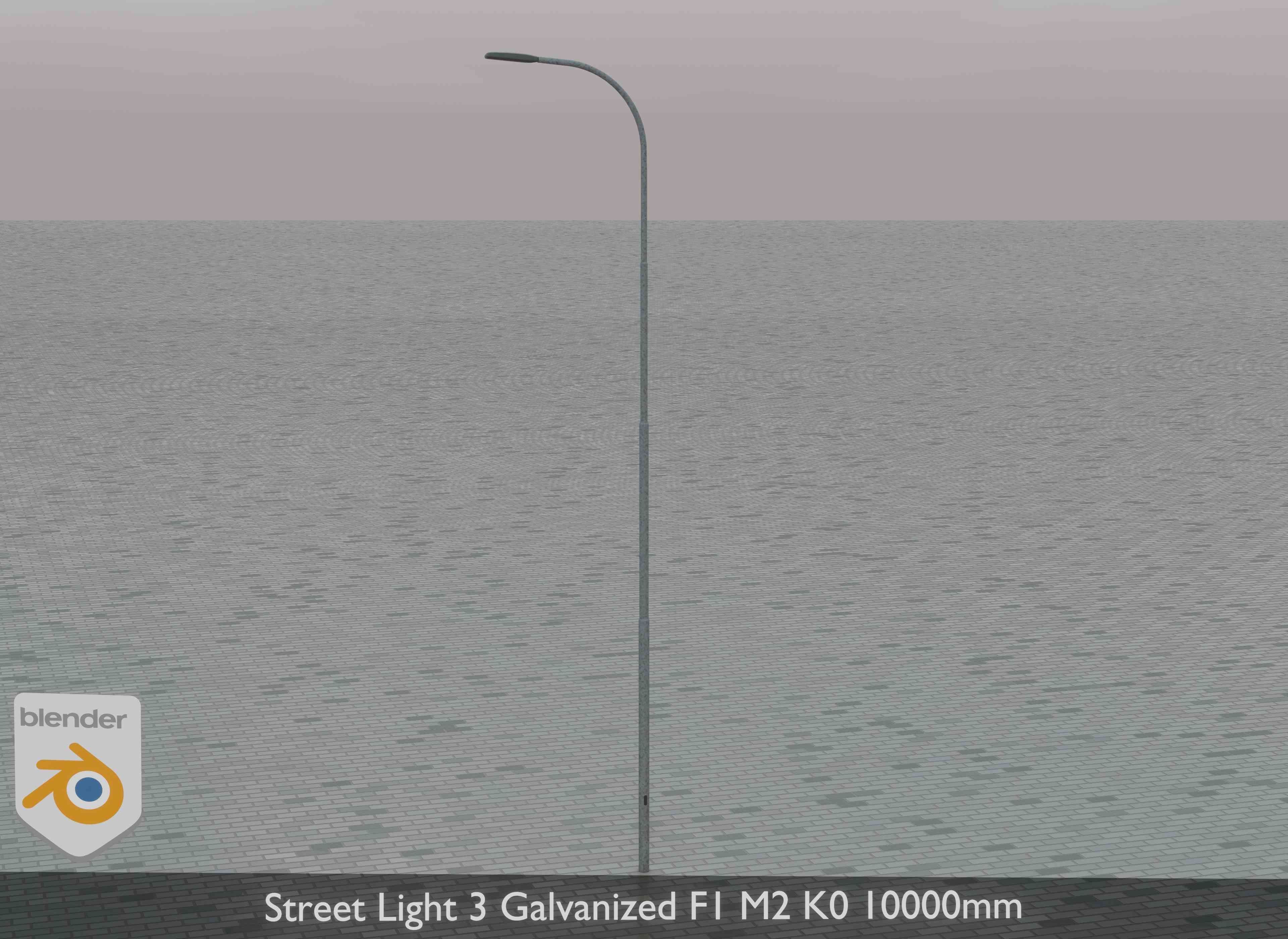 Street Light 3 Galvanized F1 M2 K0 10000 mm Low-poly 3D model_36