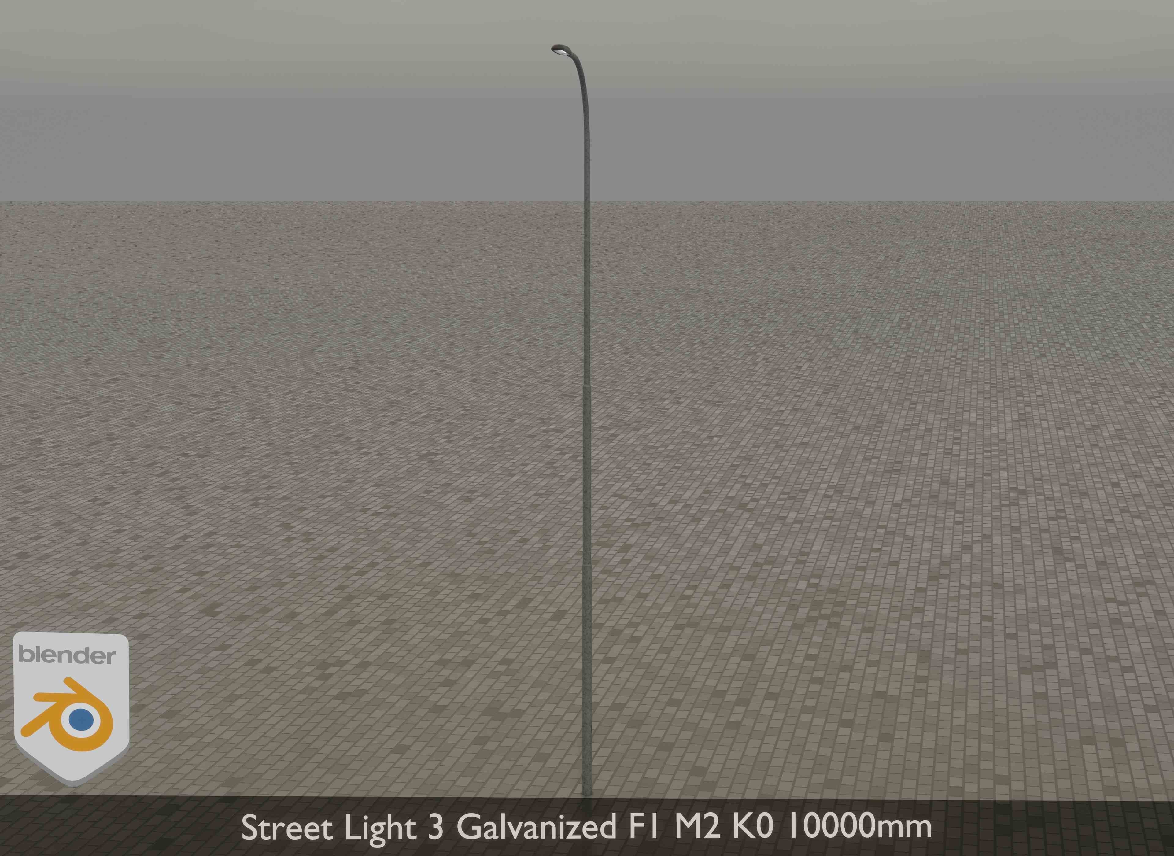 Street Light 3 Galvanized F1 M2 K0 10000 mm Low-poly 3D model_15