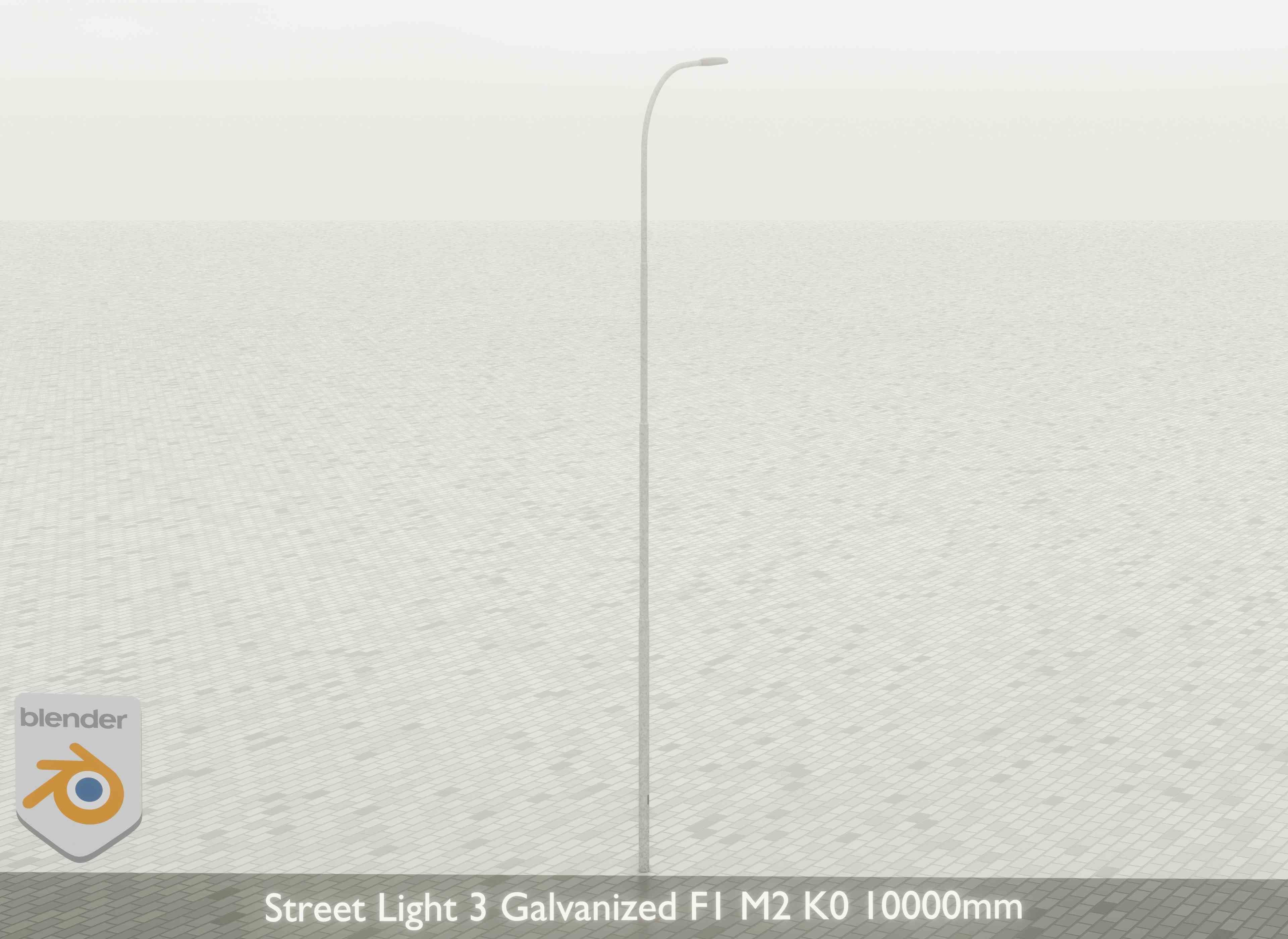 Street Light 3 Galvanized F1 M2 K0 10000 mm Low-poly 3D model_25