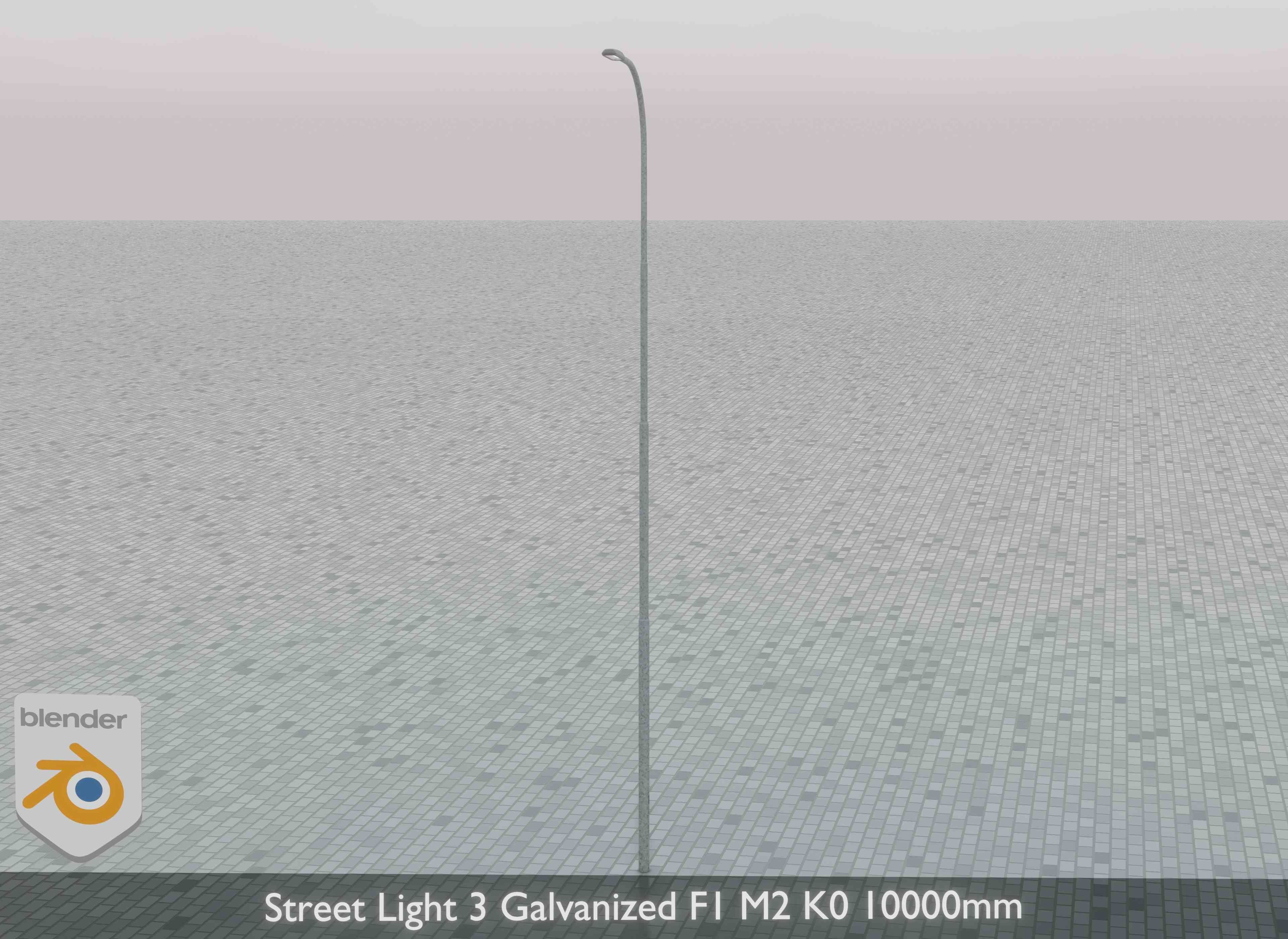 Street Light 3 Galvanized F1 M2 K0 10000 mm Low-poly 3D model_33