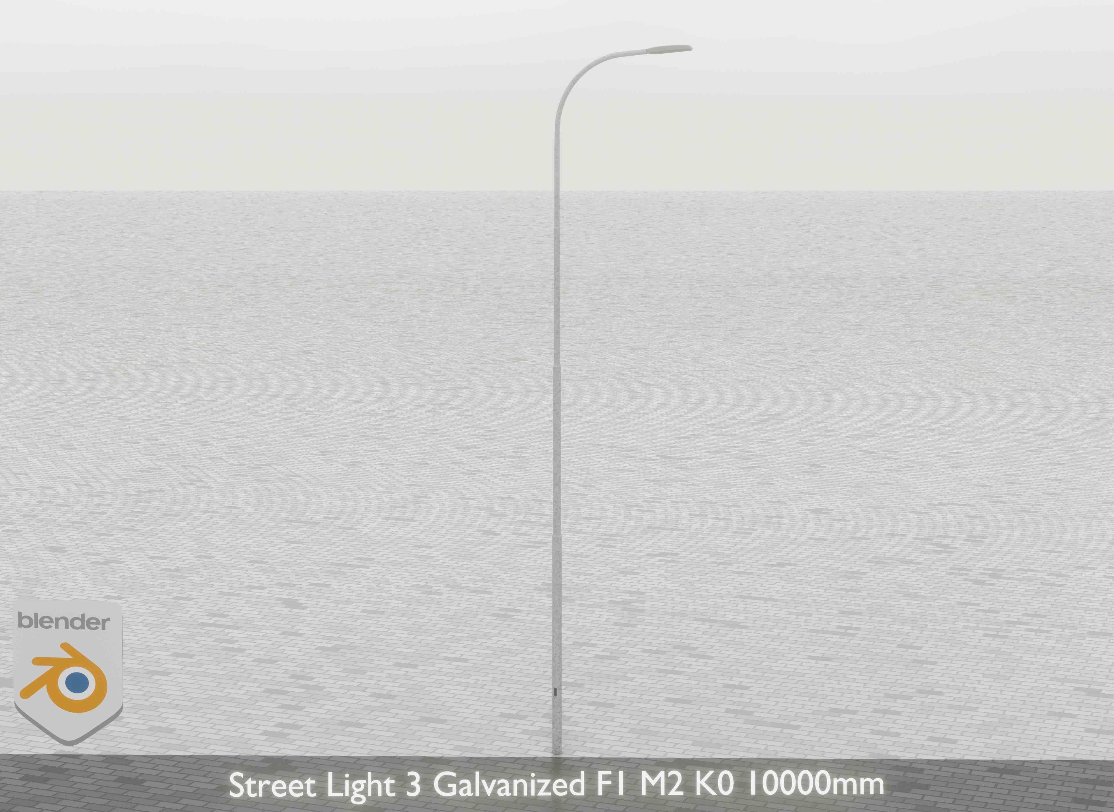 Street Light 3 Galvanized F1 M2 K0 10000 mm Low-poly 3D model_29