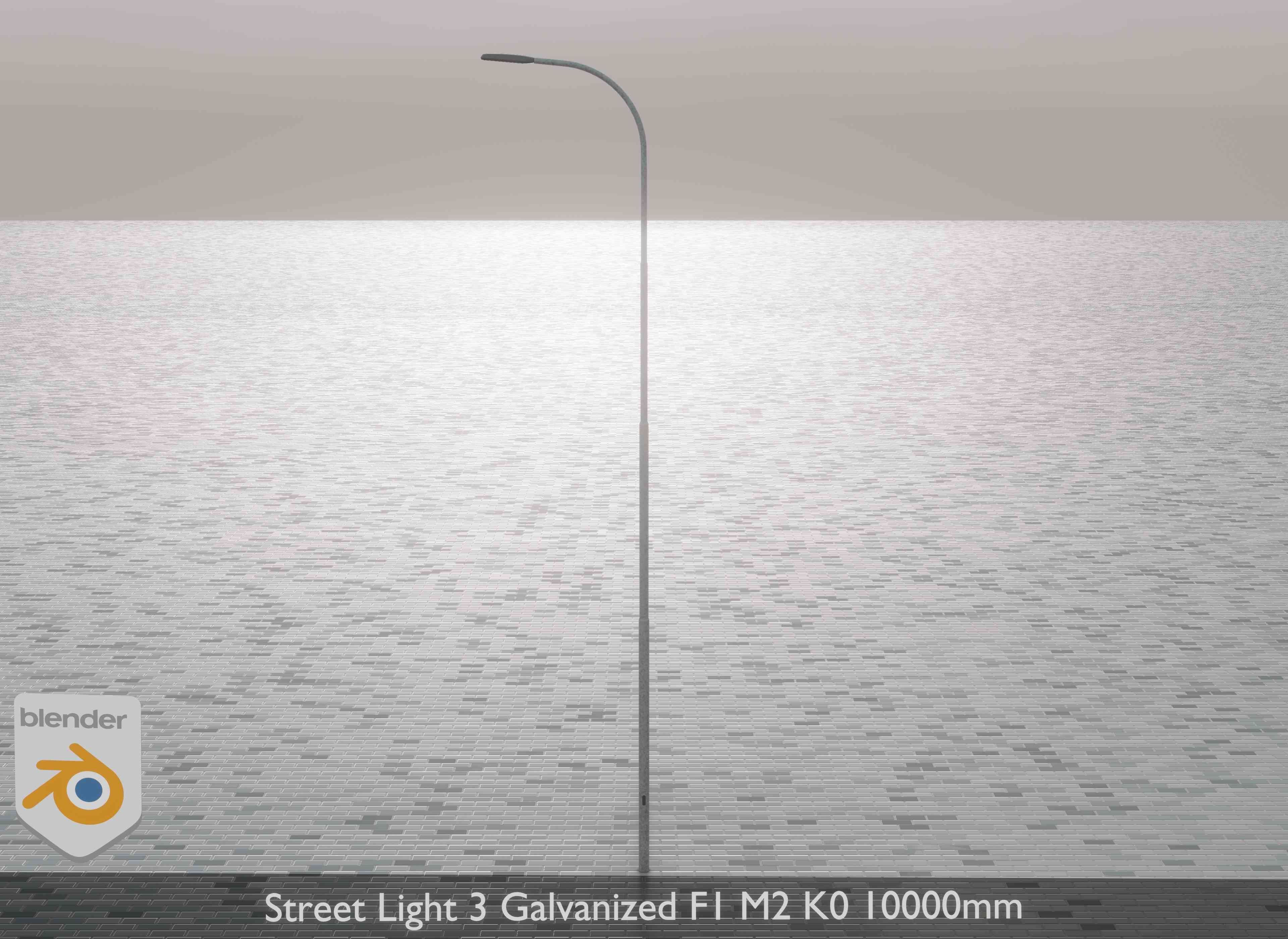 Street Light 3 Galvanized F1 M2 K0 10000 mm Low-poly 3D model_1
