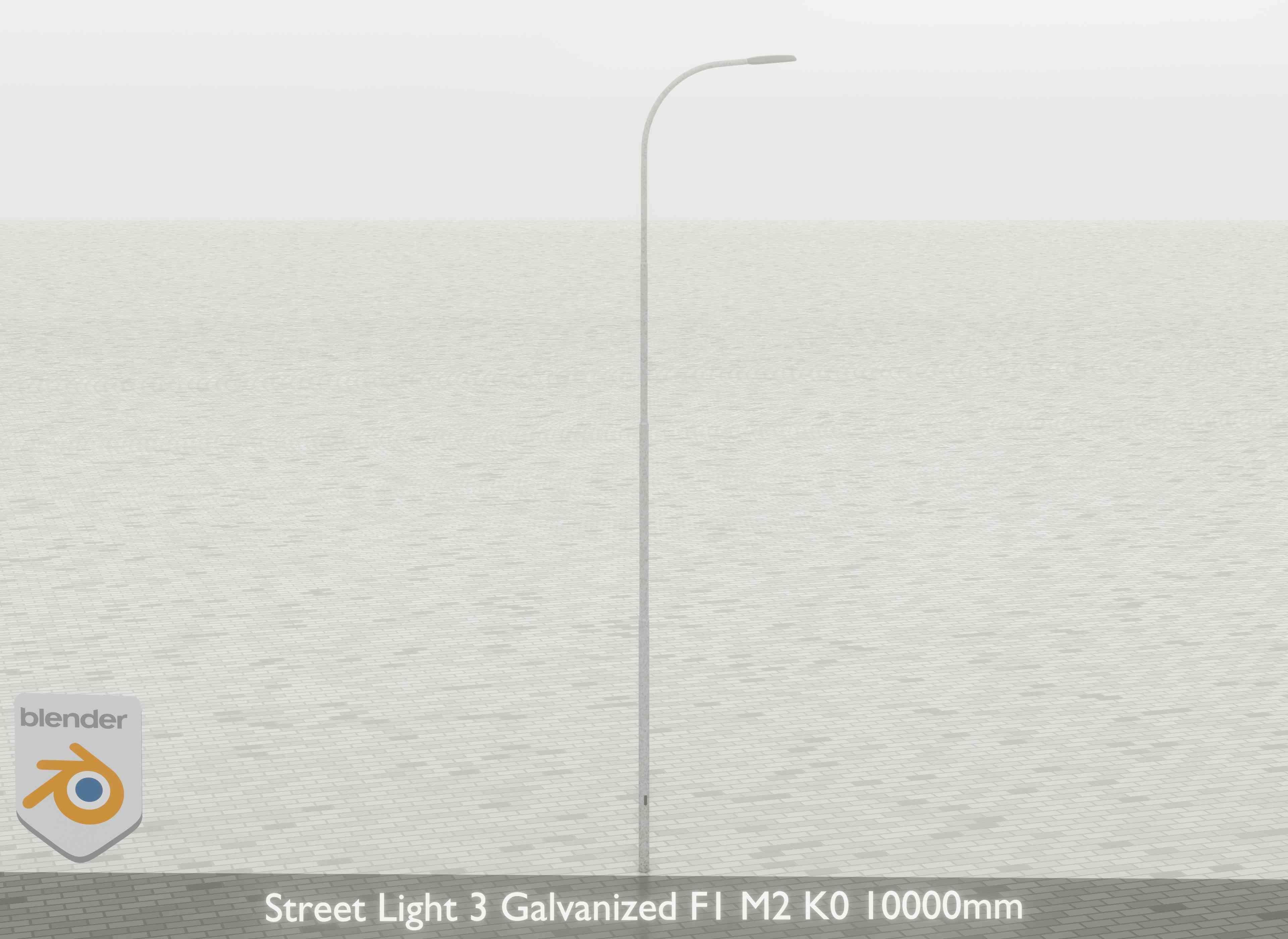 Street Light 3 Galvanized F1 M2 K0 10000 mm Low-poly 3D model_27