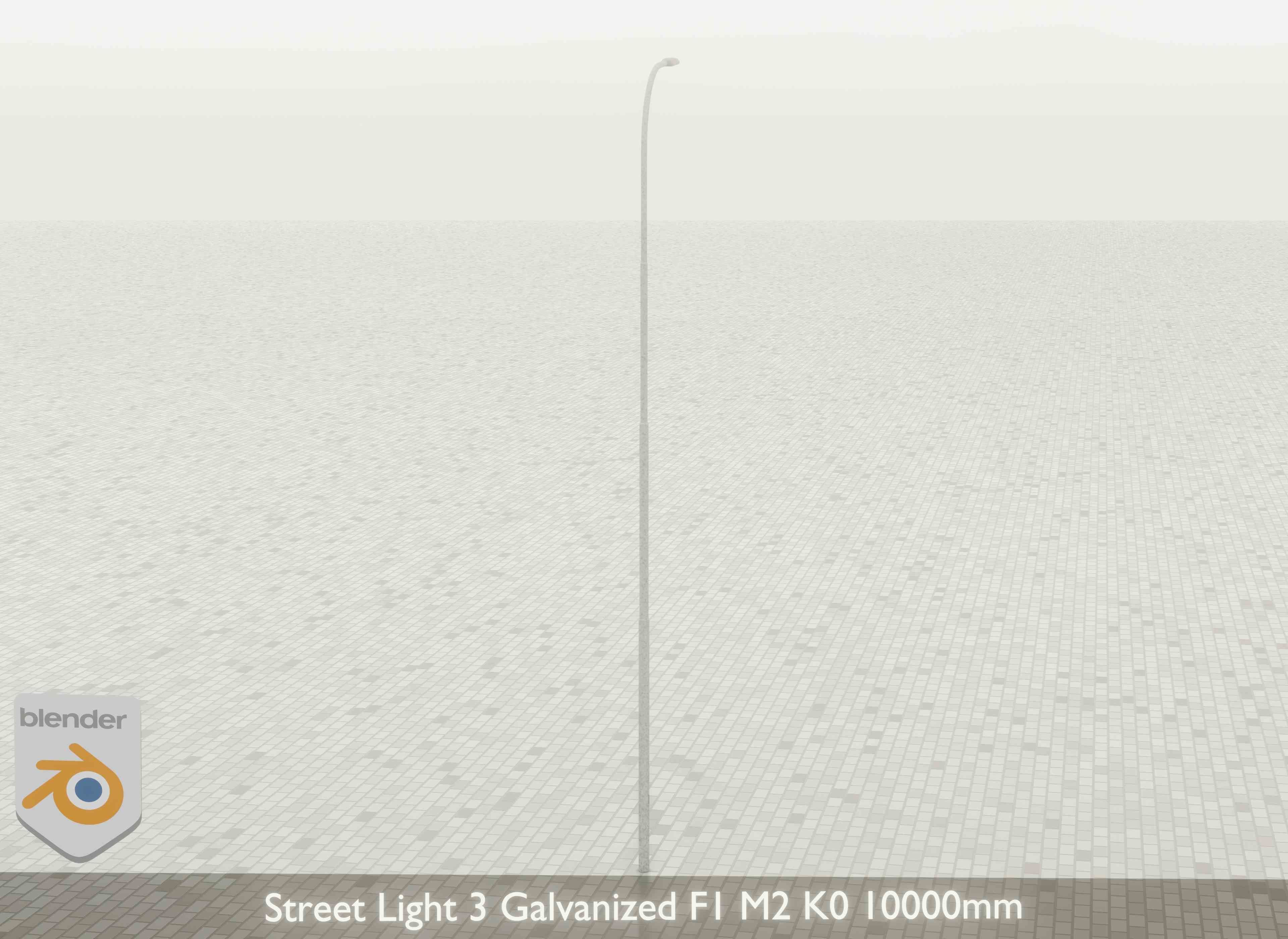 Street Light 3 Galvanized F1 M2 K0 10000 mm Low-poly 3D model_24