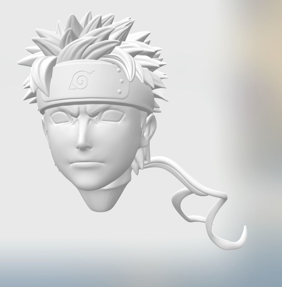 Naruto Bust stl file 3D print model_3