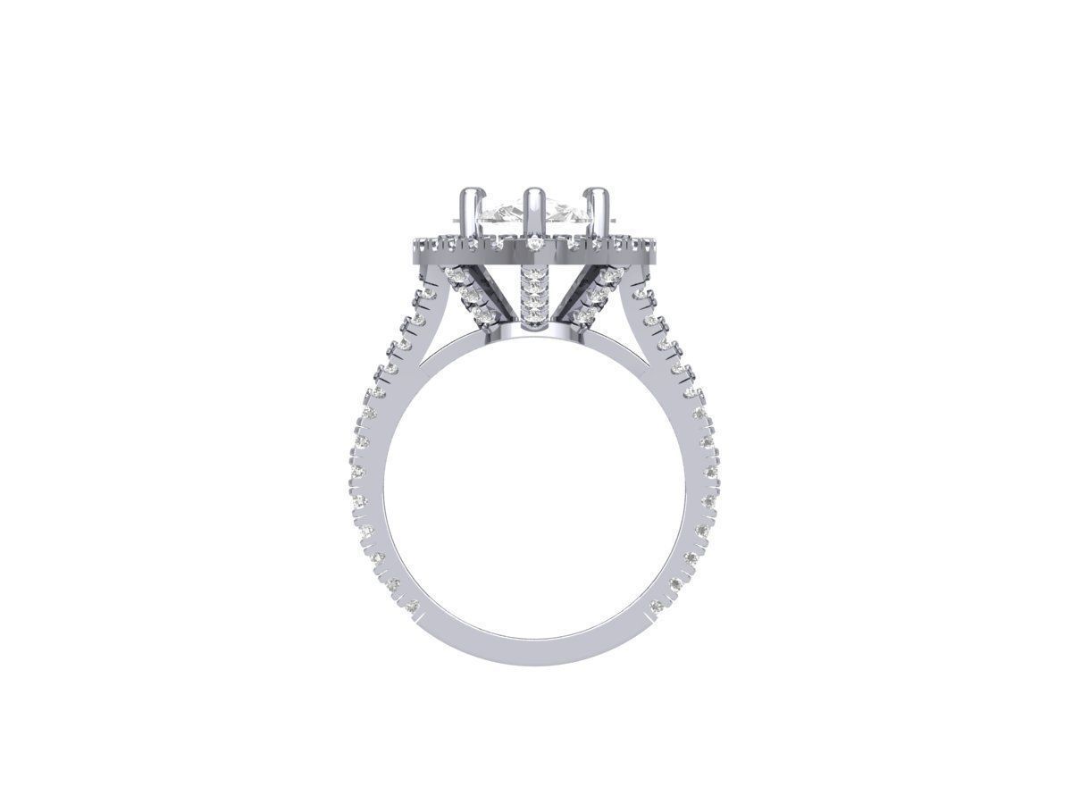 Pear Art Deco Ring 3D print model_7