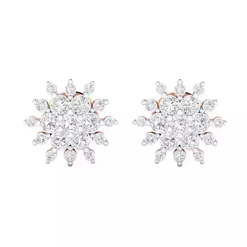 Women Stud Earrings STL JCD OBJ FBX Renders Details