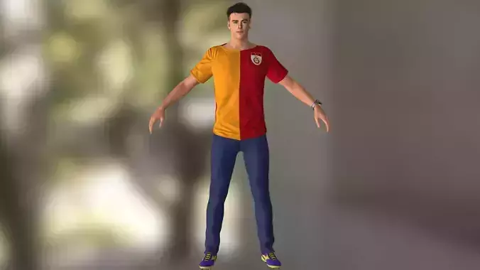 Zac Efron Low-poly 3D model