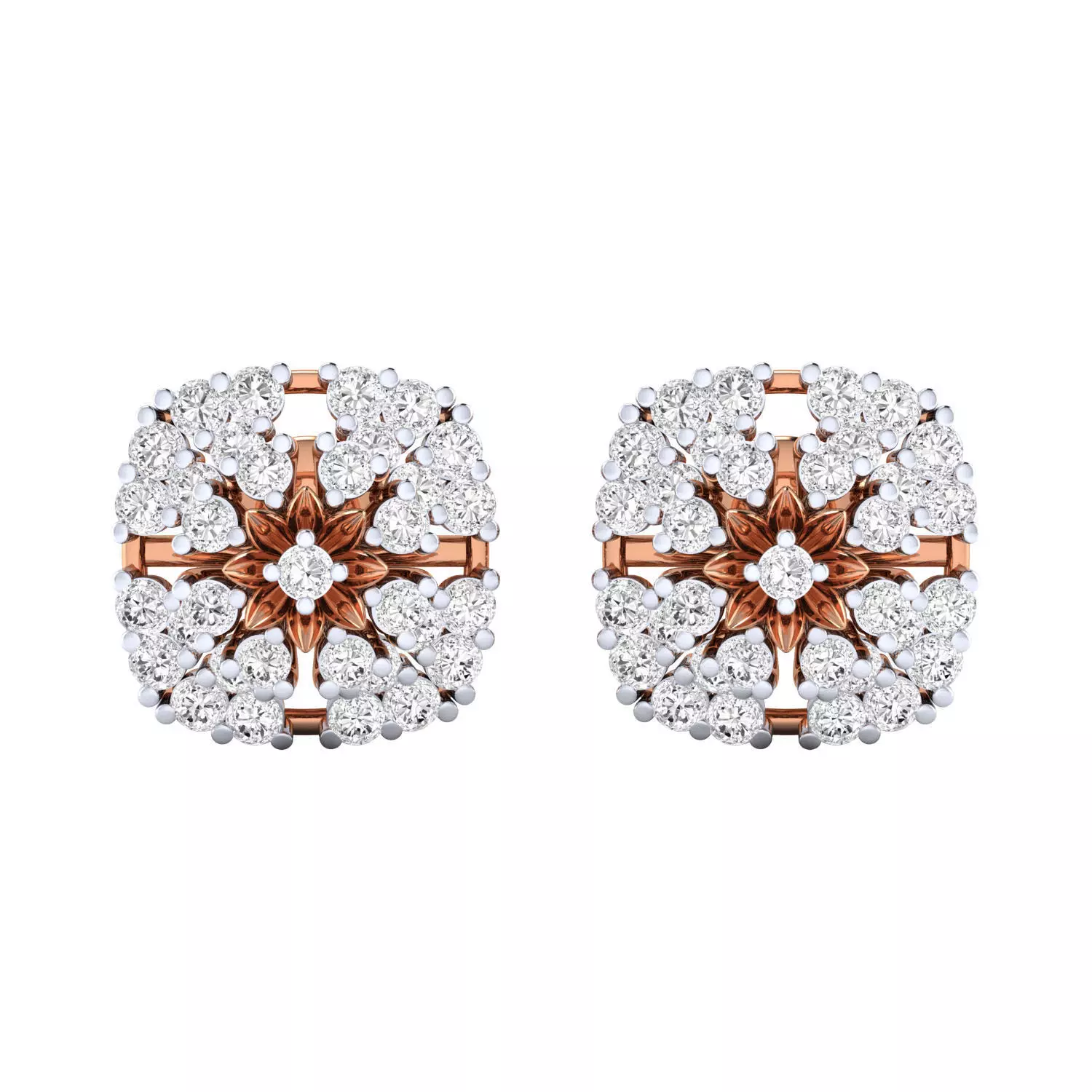Women Stud Earrings STL JCD OBJ FBX Renders Details 3D print model