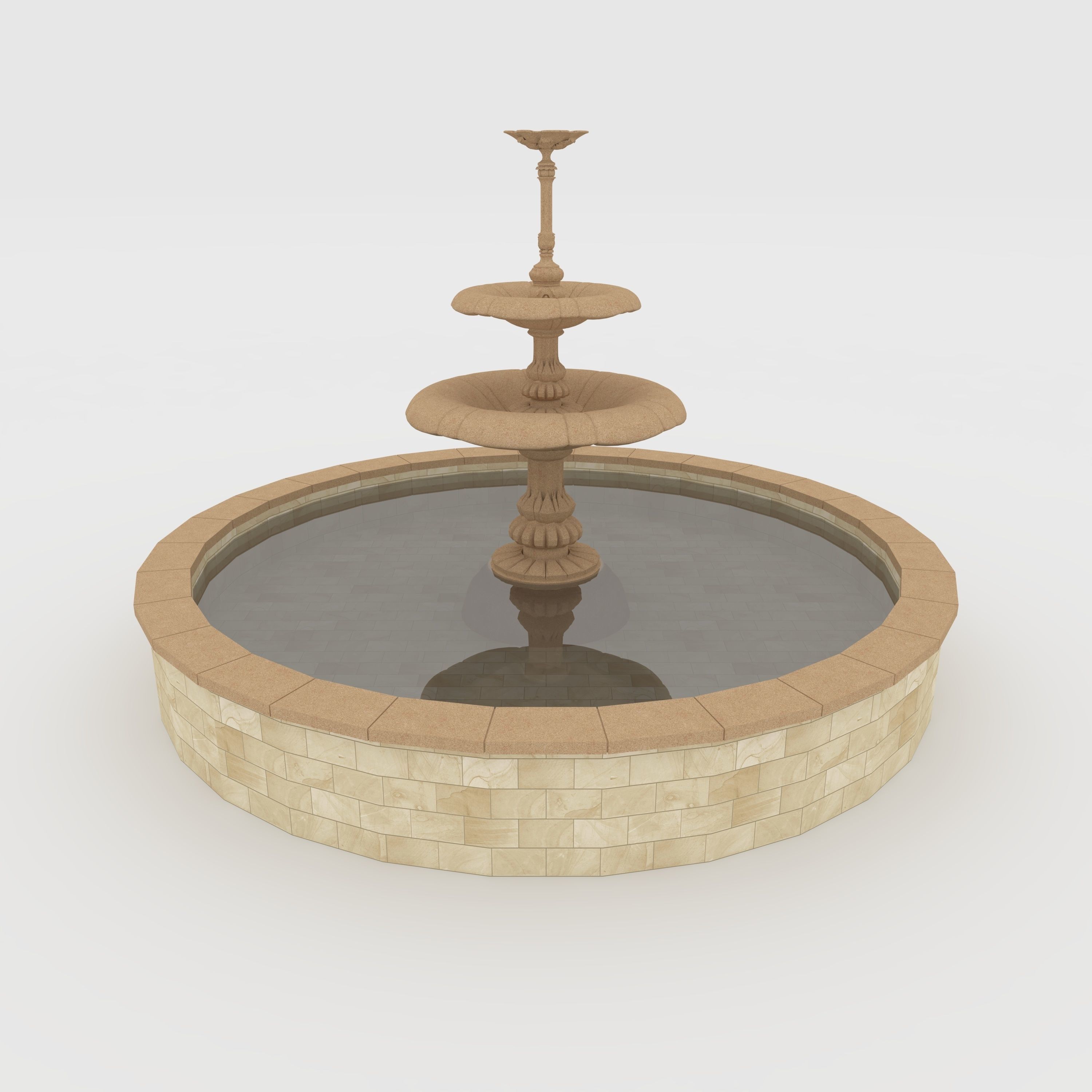 Classic Fountain 1 3D model_4