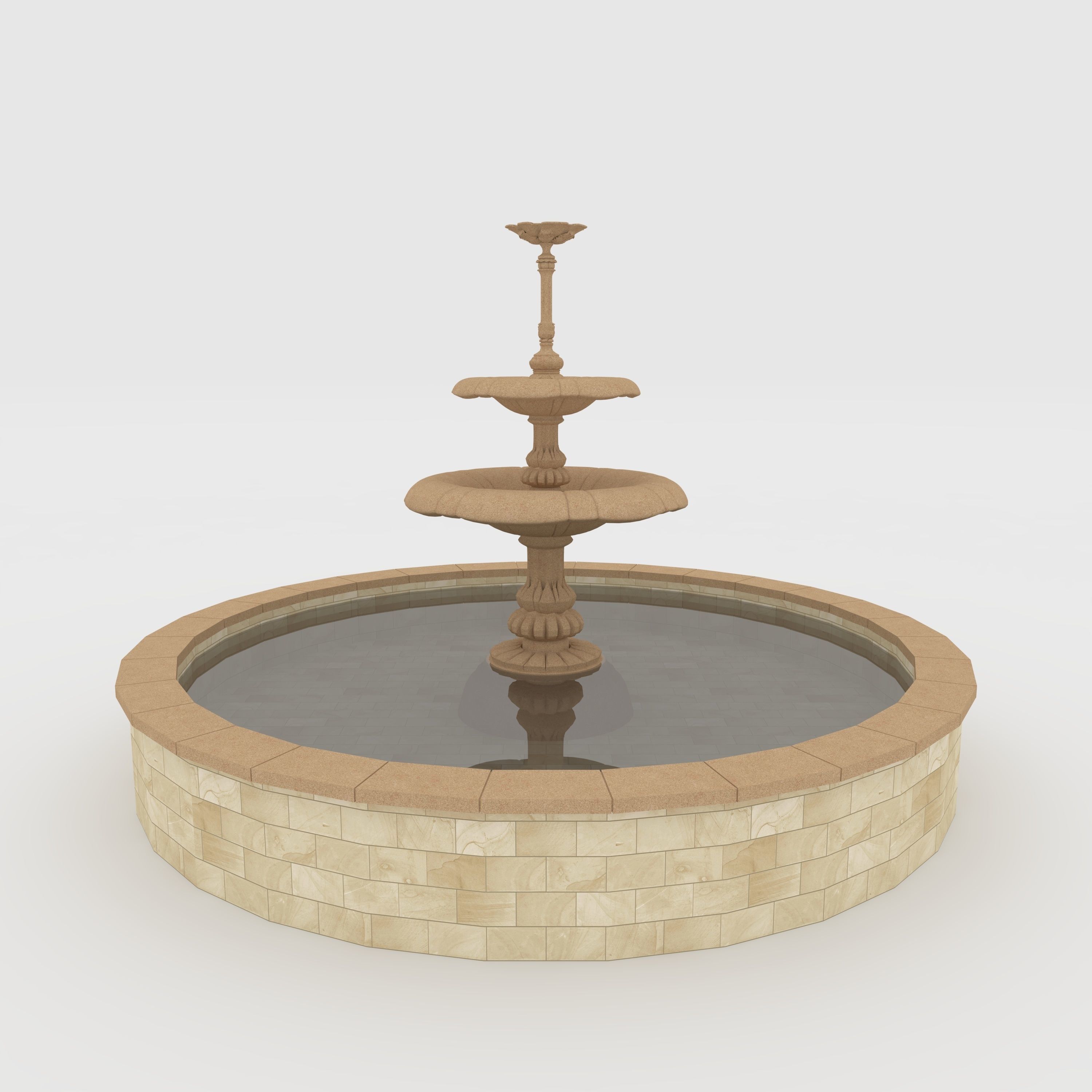 Classic Fountain 1 3D model_2