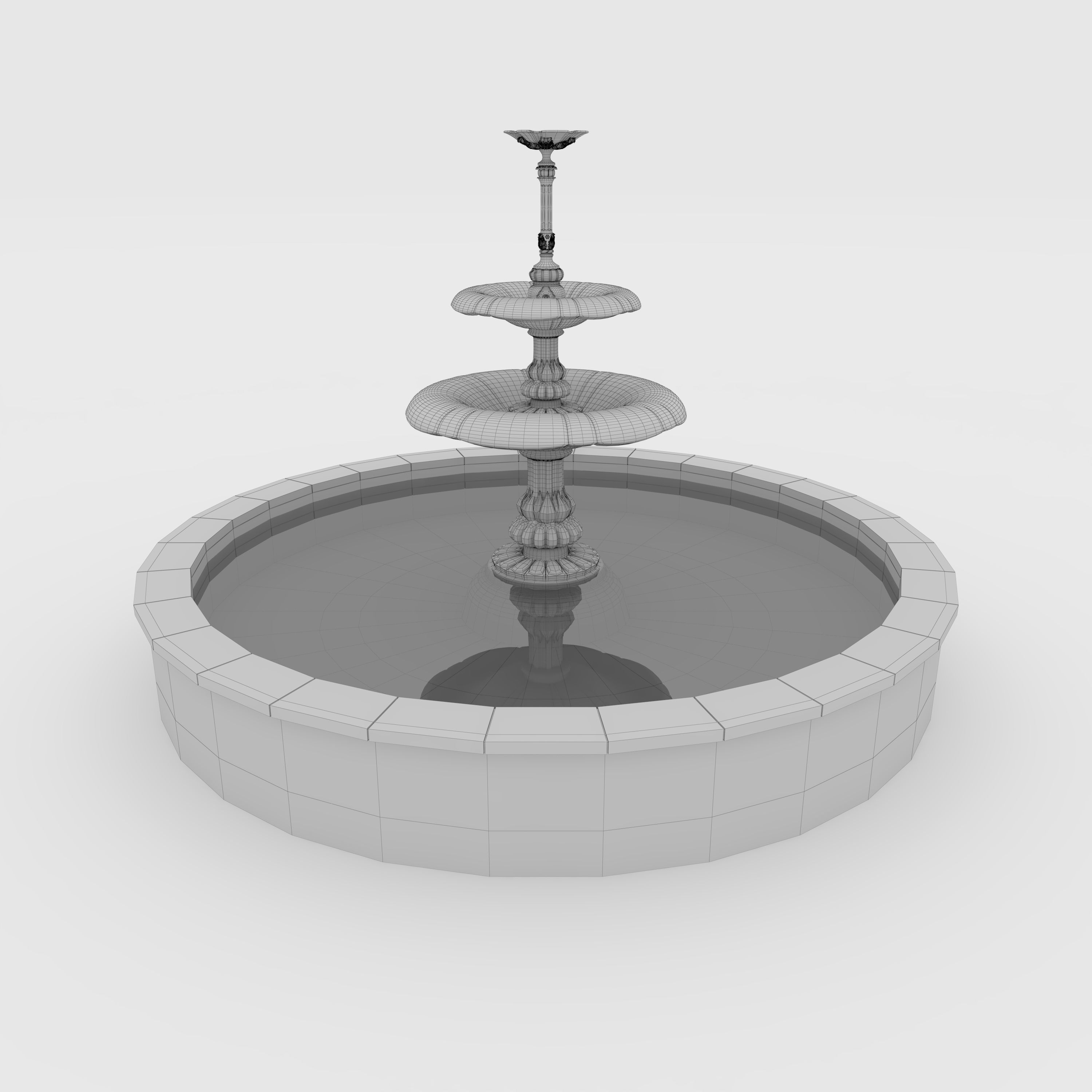 Classic Fountain 1 3D model_5