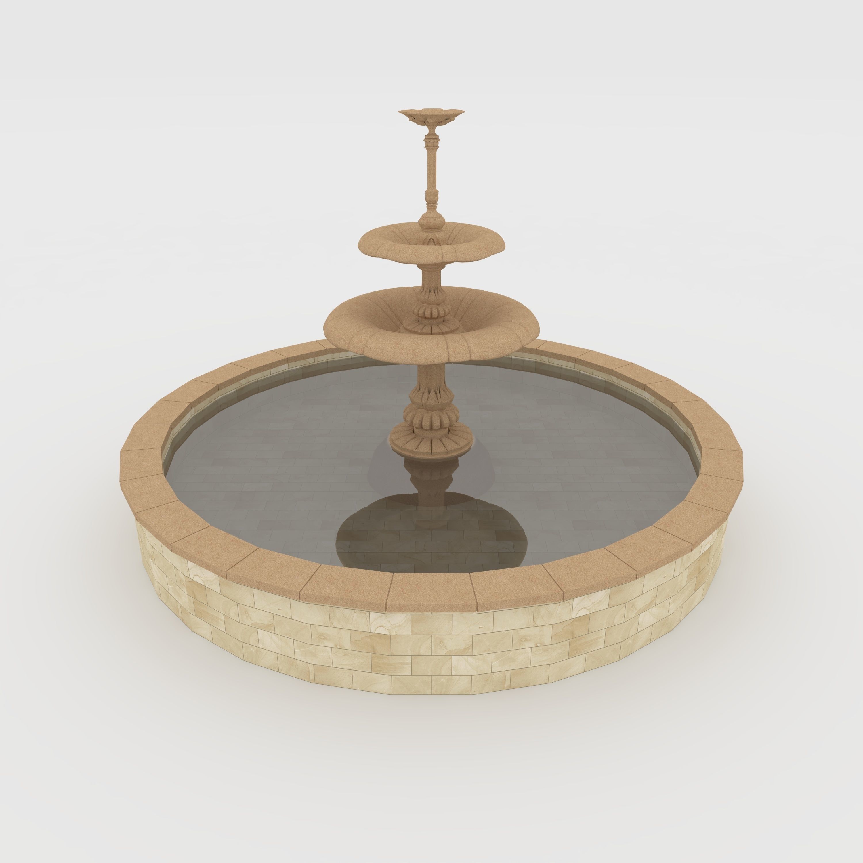 Classic Fountain 1 3D model_6