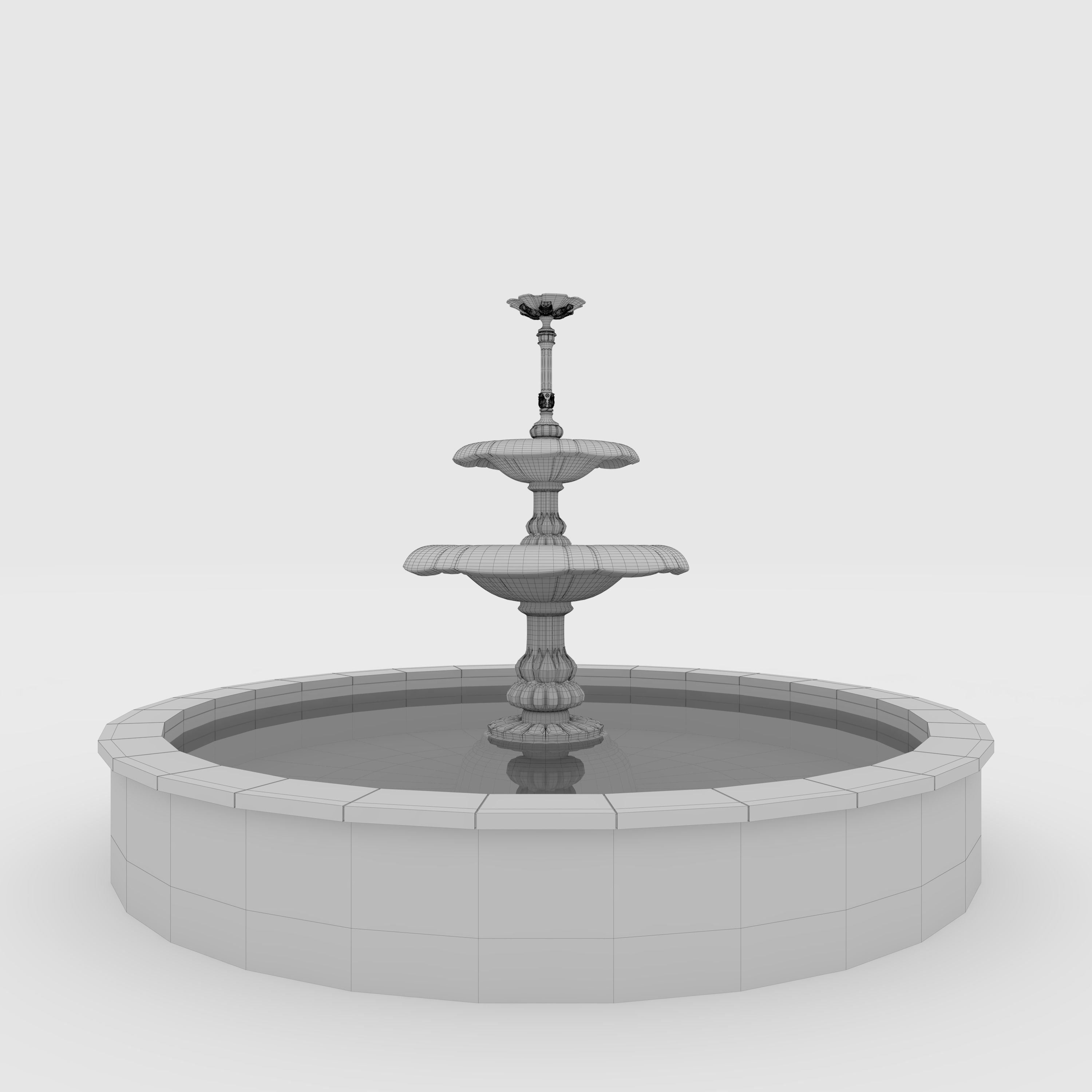 Classic Fountain 1 3D model_1