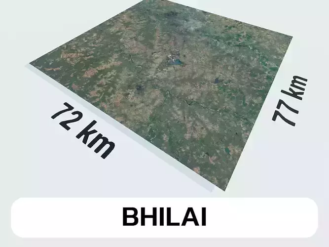 Bhilai India City Landscape 3D Model