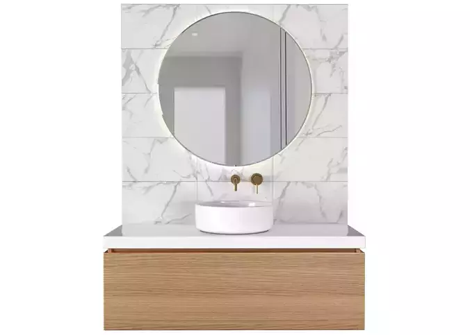 Bathroom furniture Cabinet with washbasins in a modern style