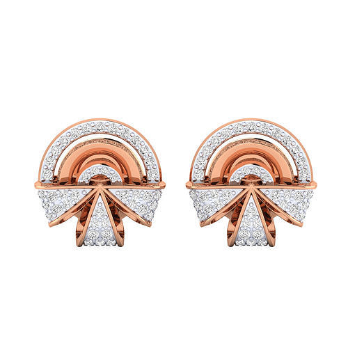 Women Stud Earrings STL JCD OBJ FBX Renders Details 3D print model
