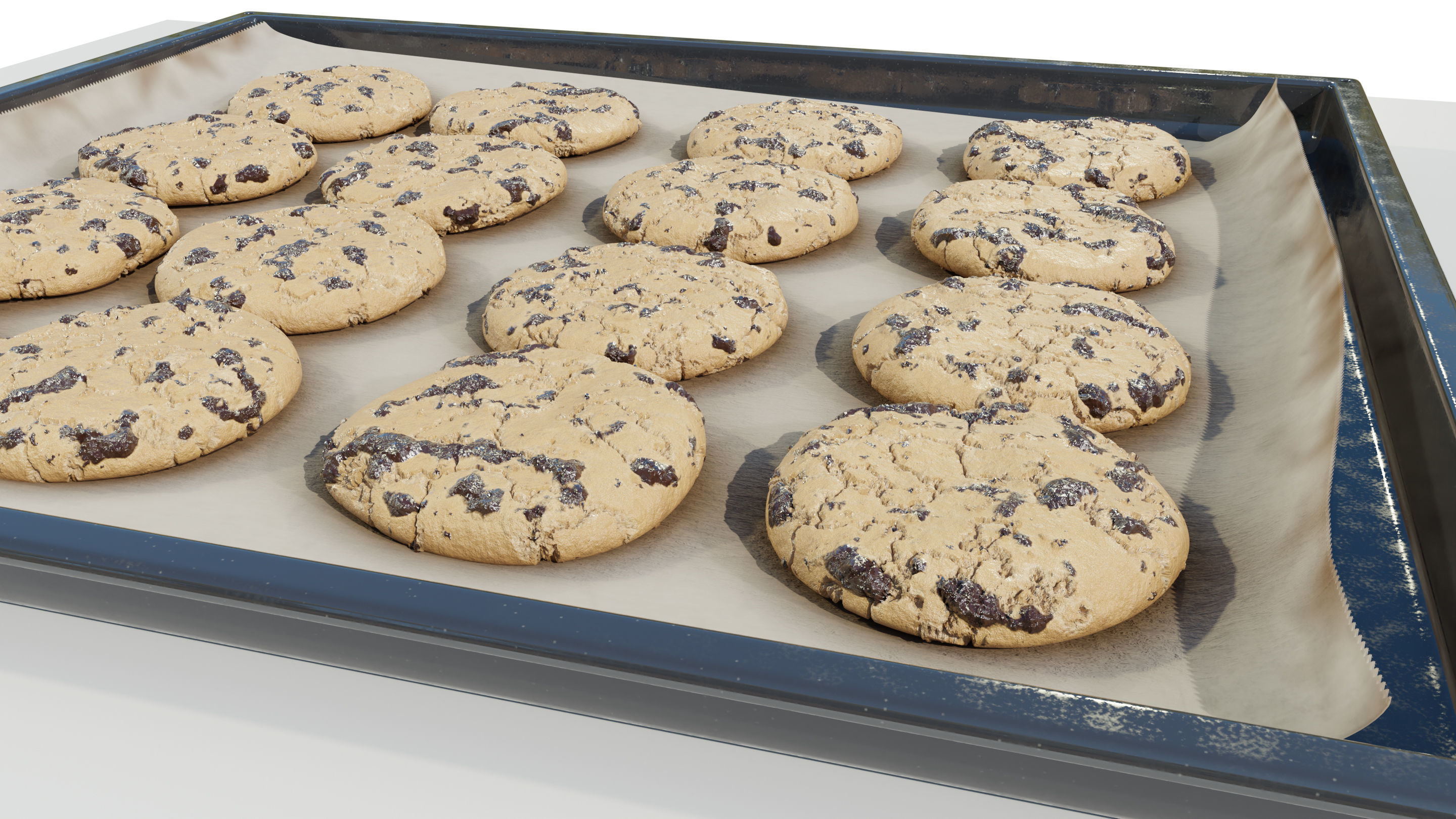 Tray with Cookies 3D model_7